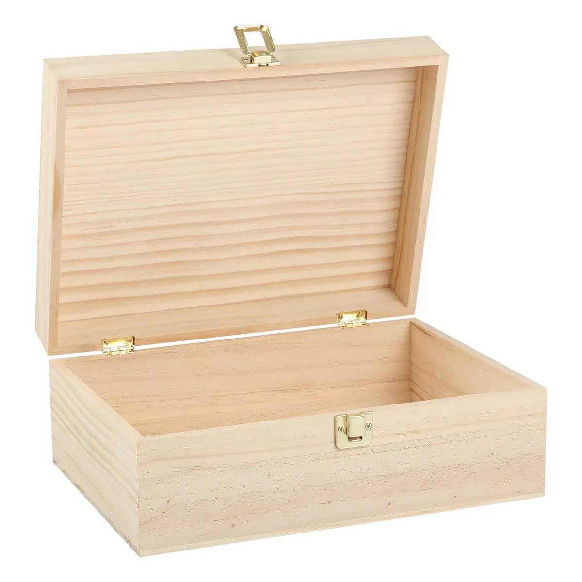 Urban Crafter Rectangular Pine Gift Box with Latch 30x22x12cm - Image 2