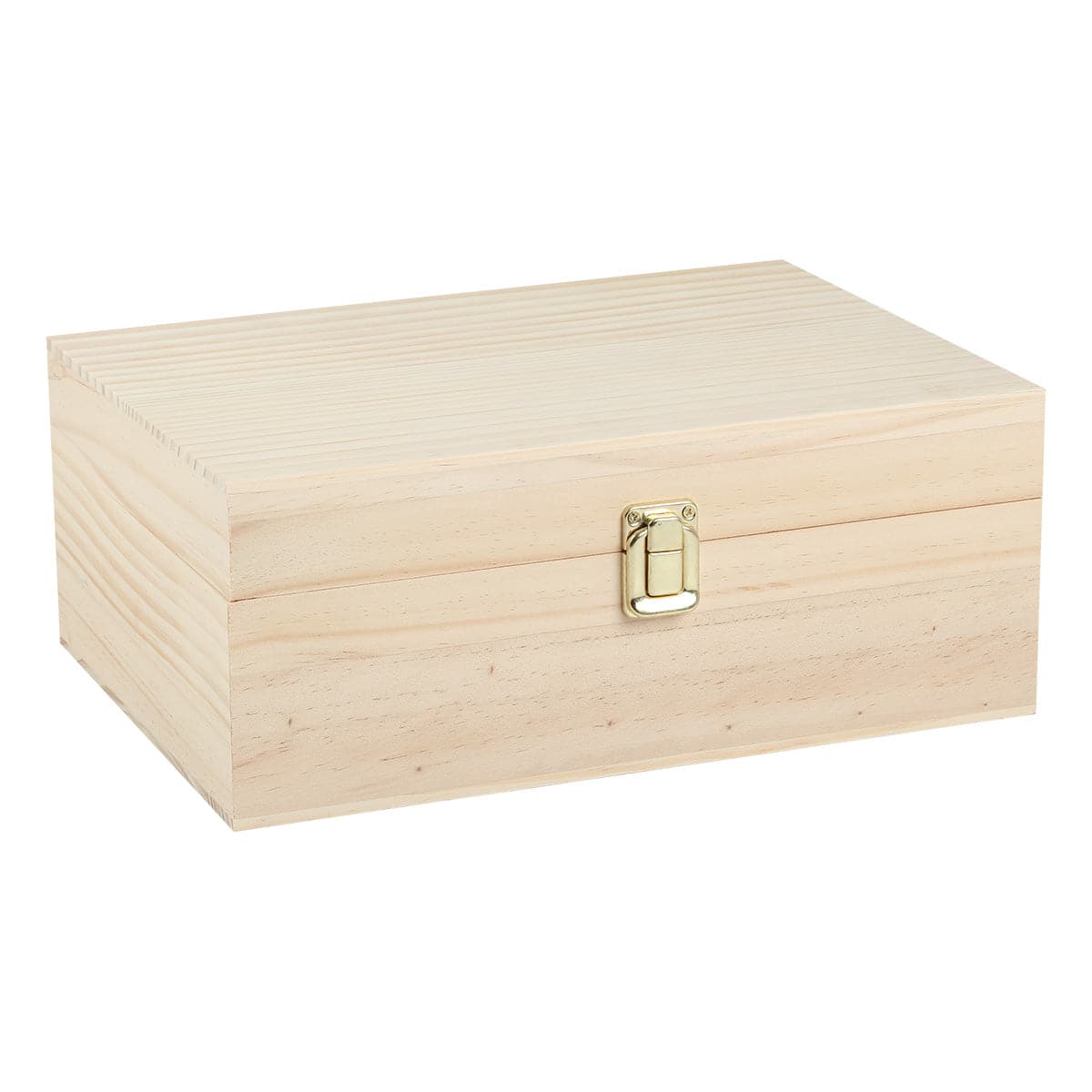 Urban Crafter Rectangular Pine Gift Box with Latch 30x22x12cm - Image 3