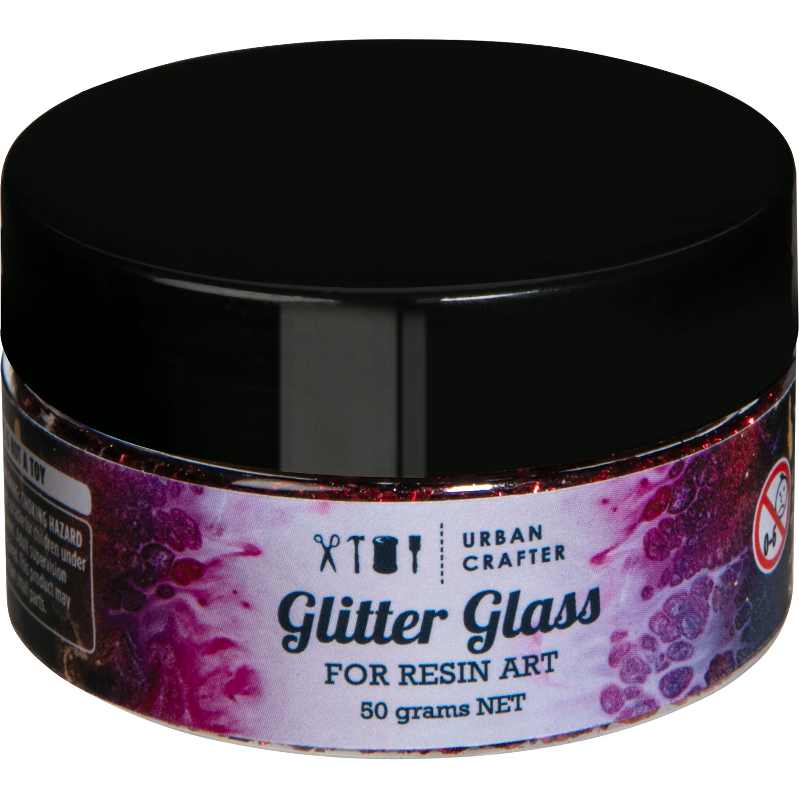 Urban Crafter 001 Multi Colour Mix Glitter Glass-Red 50g - Image 3