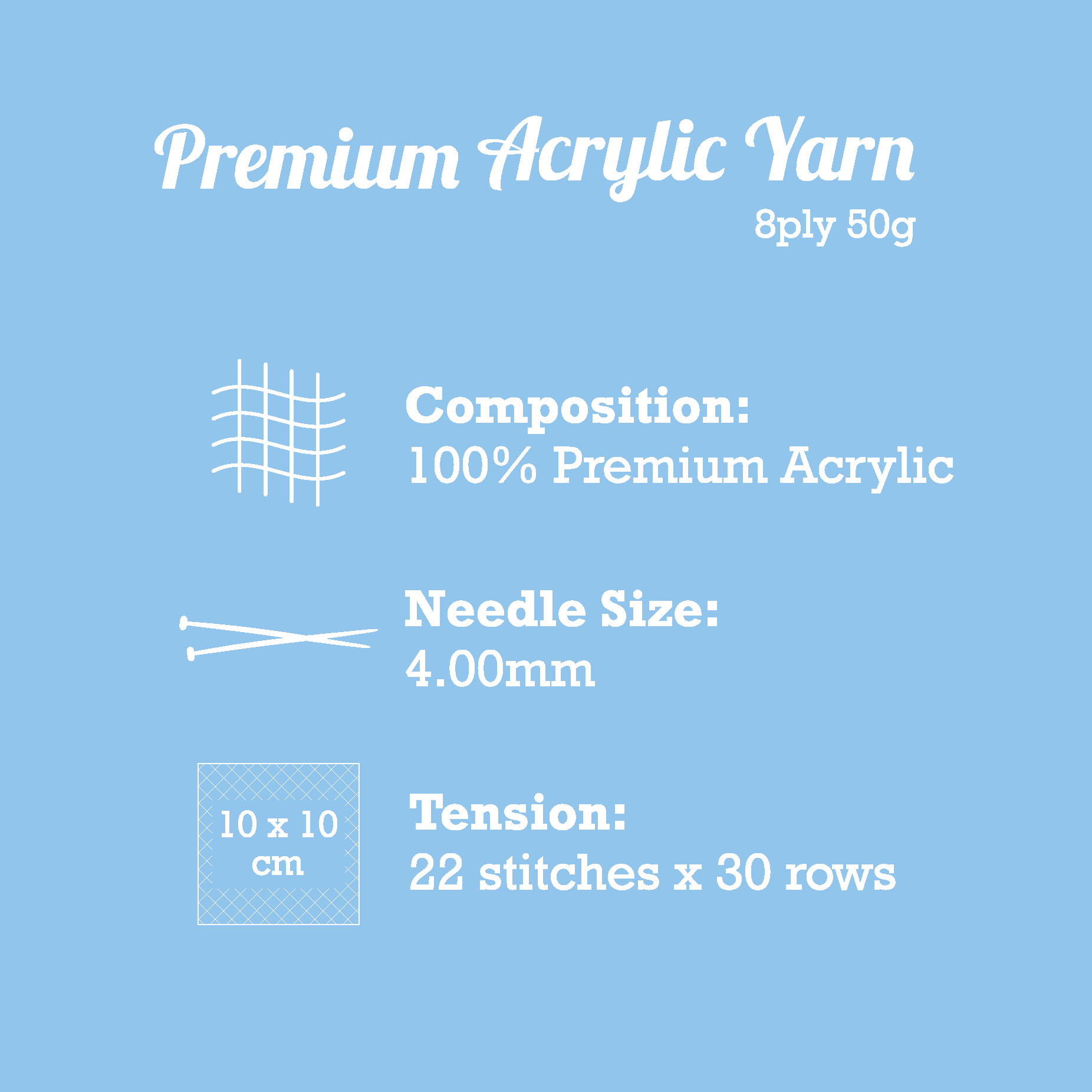 Urban Crafter 100% Premium Acrylic Yarn-Black, 8 Ply, 50g - Image 4