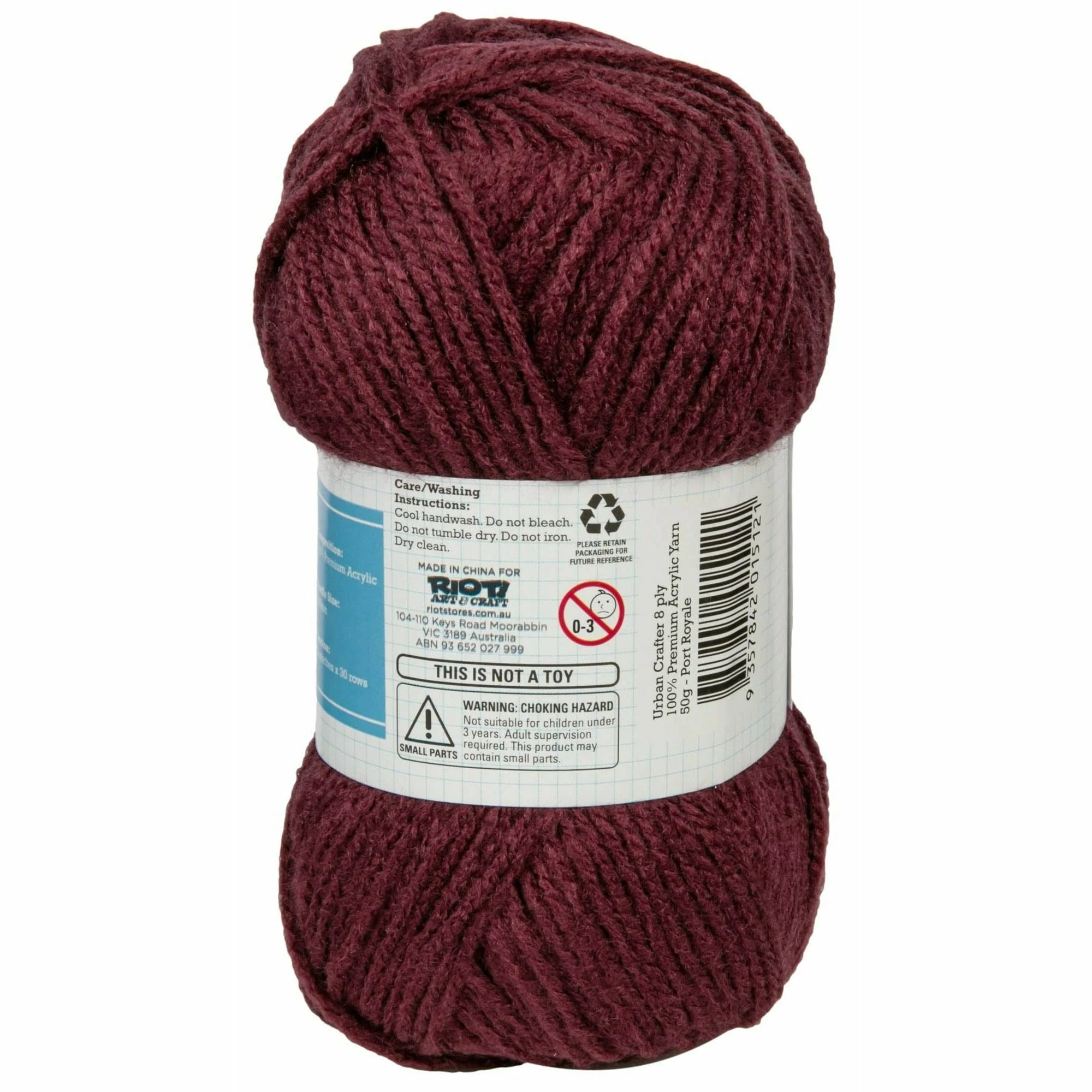 Urban Crafter 100% Premium Acrylic Yarn-Port Royale, 8 Ply, 50g - Image 3