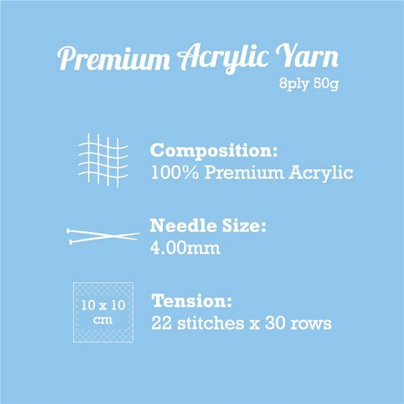Urban Crafter 100% Premium Acrylic Yarn-Port Royale, 8 Ply, 50g - Image 4