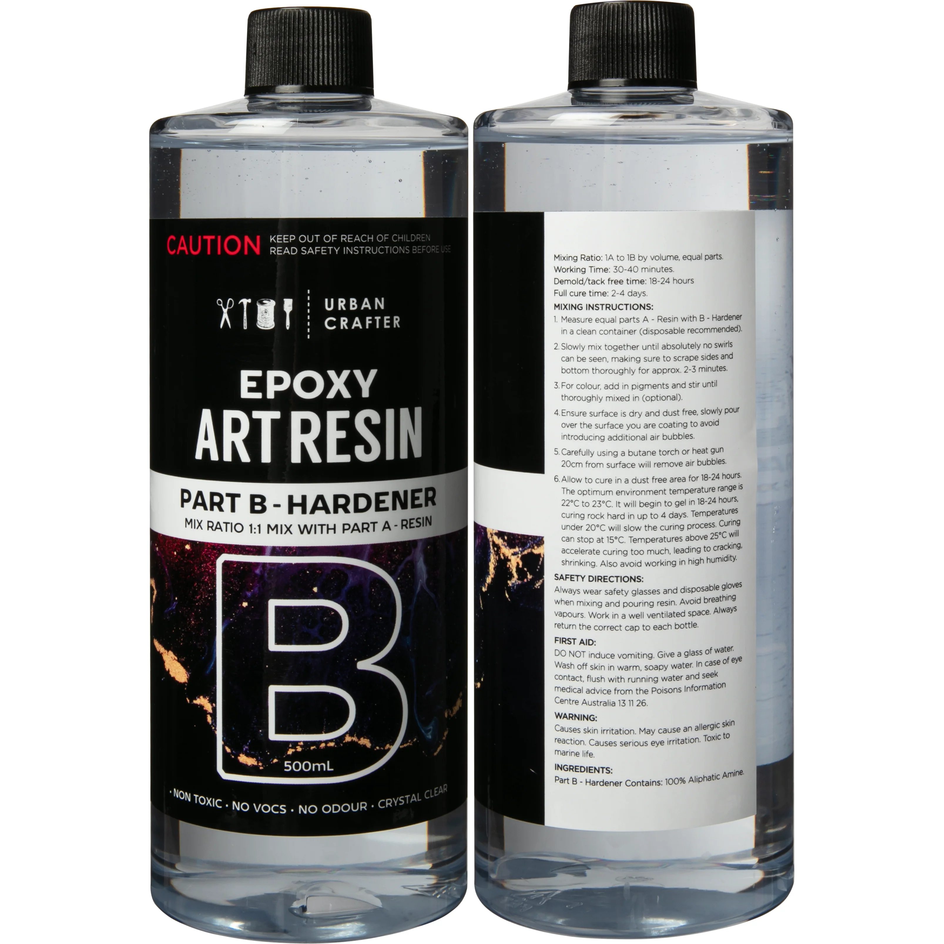 Urban Crafter Epoxy Resin Kit 1:1, 1Lt (500ml + 500ml) - Image 3