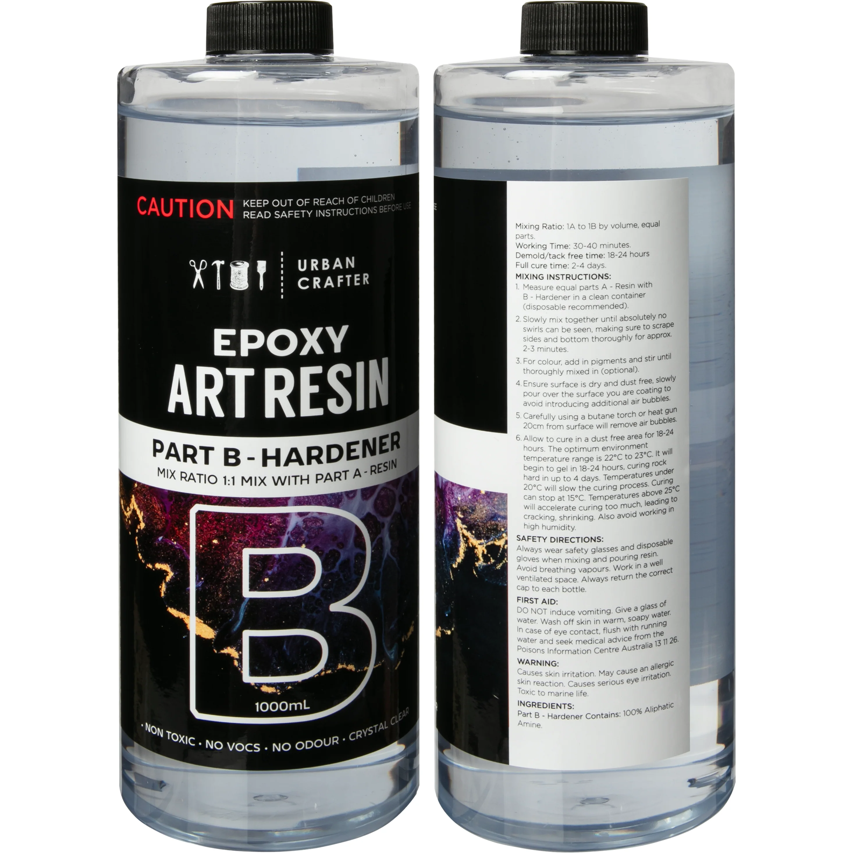 Urban Crafter Epoxy Resin Kit 1:1, 2Lt (1Lt + 1Lt) - Image 3