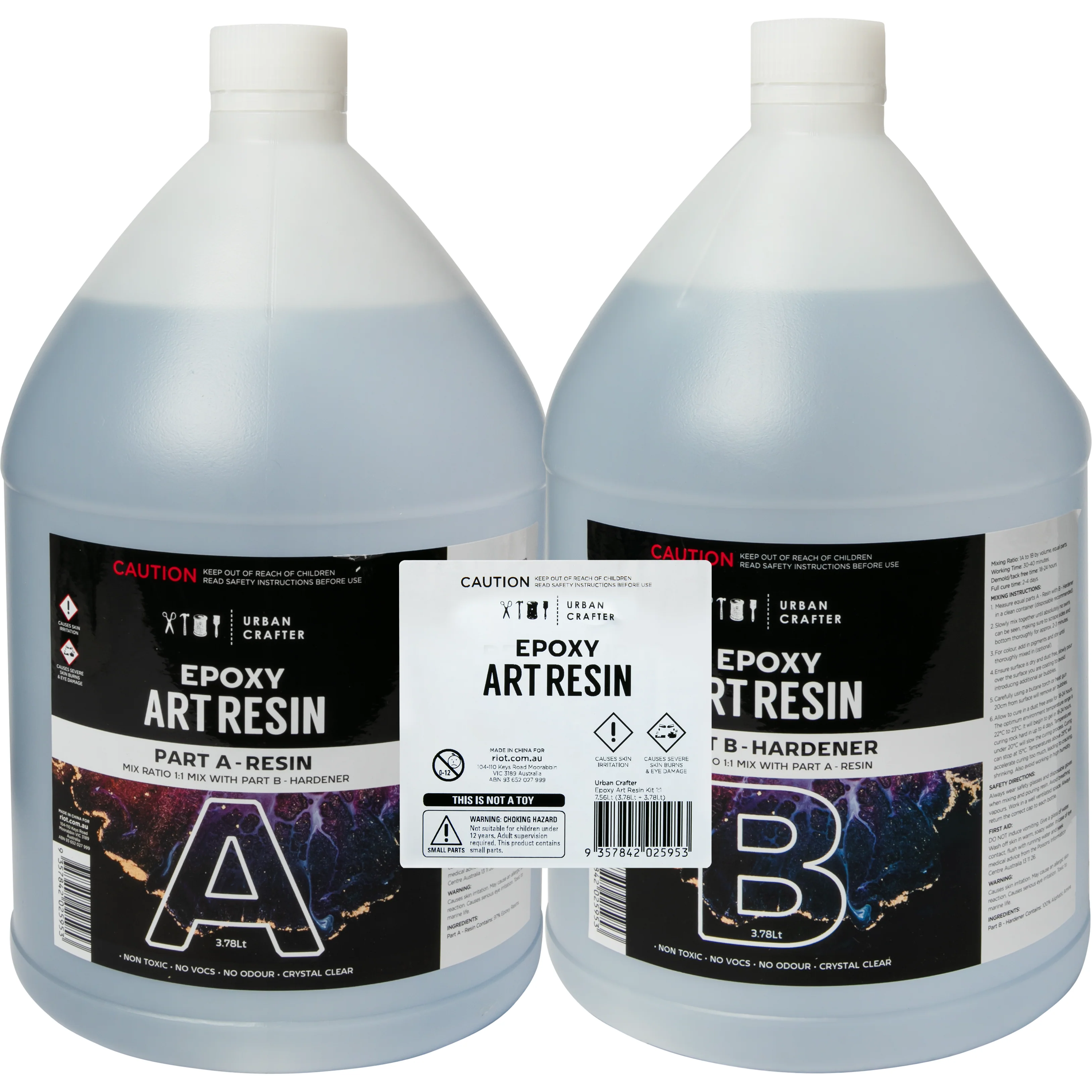 Urban Crafter Epoxy Resin Kit 1:1, 7.56Lt (3.78Lt + 3.78Lt) - Image 3