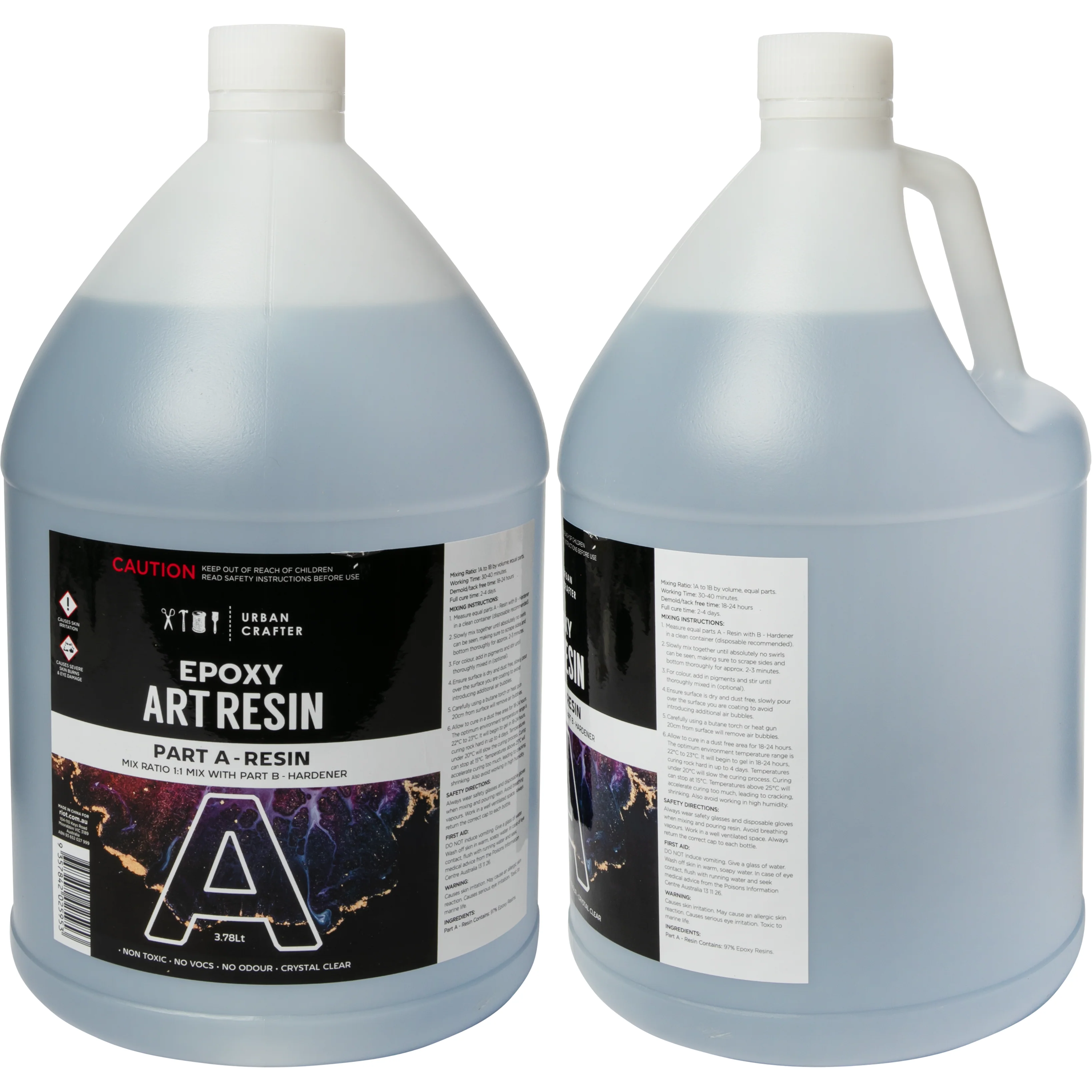 Urban Crafter Epoxy Resin Kit 1:1, 7.56Lt (3.78Lt + 3.78Lt) - Image 4
