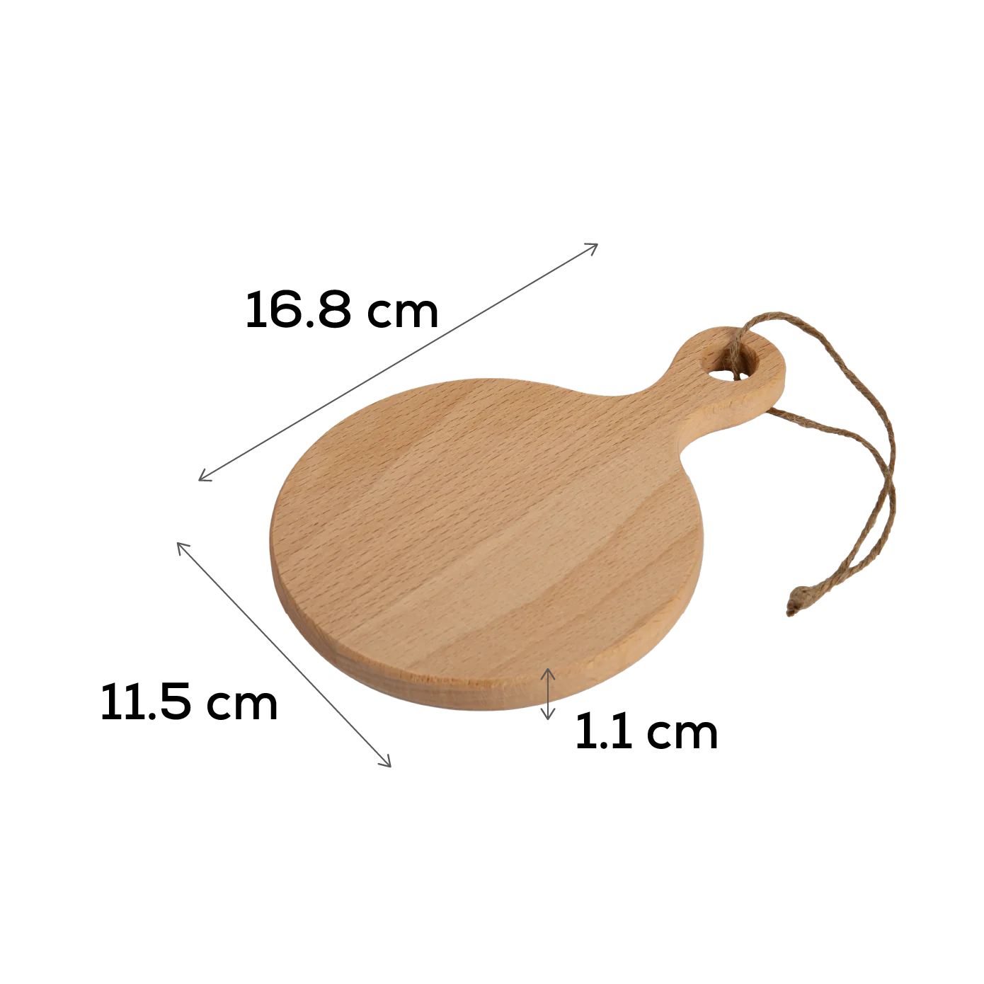 Urban Crafter Beech Round Serving Board 11.7x17x1.2cm - Image 4