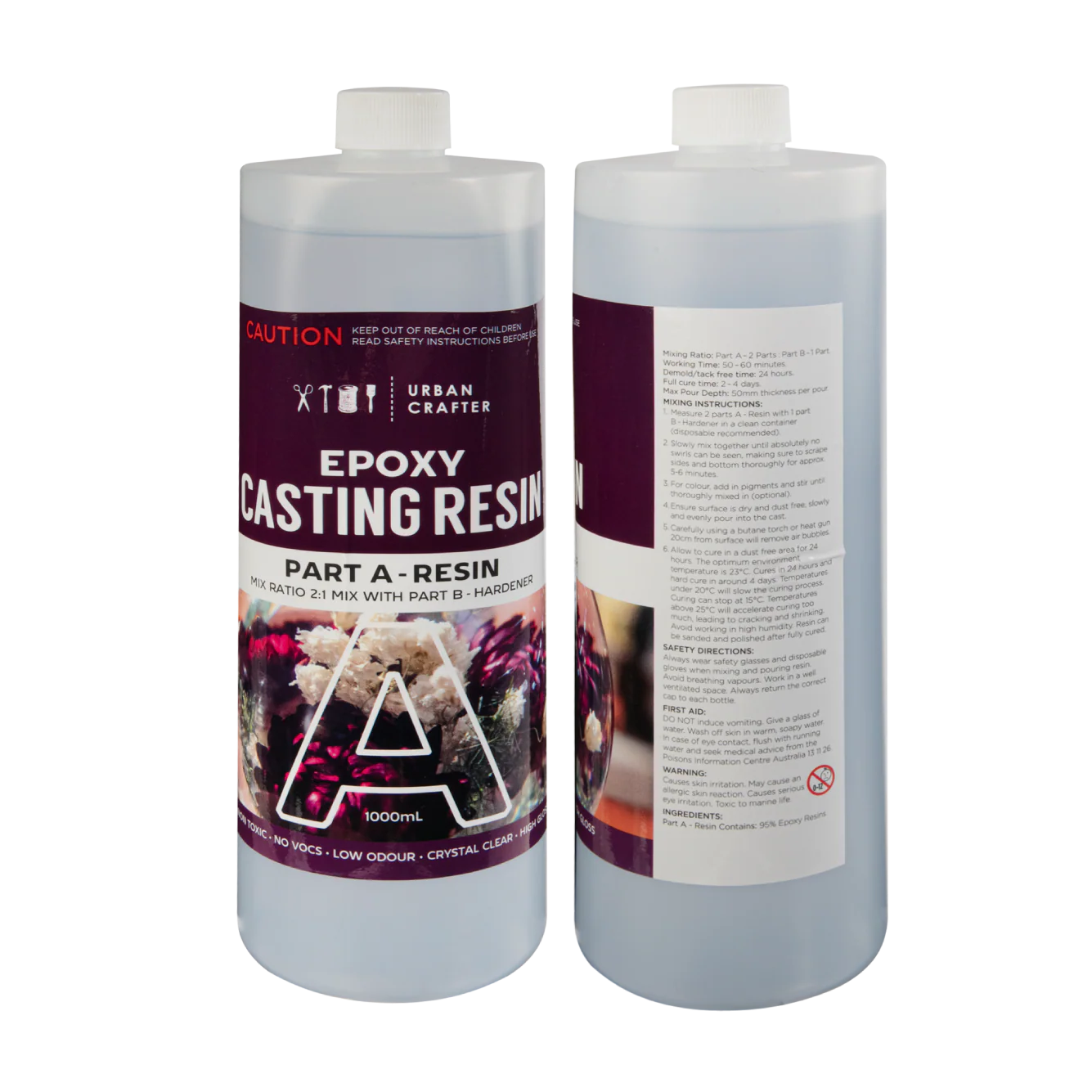 Urban Crafter Casting Resin for Moulds Kit 2:1, 1.5Lt (1Lt + 500ml) - Image 3
