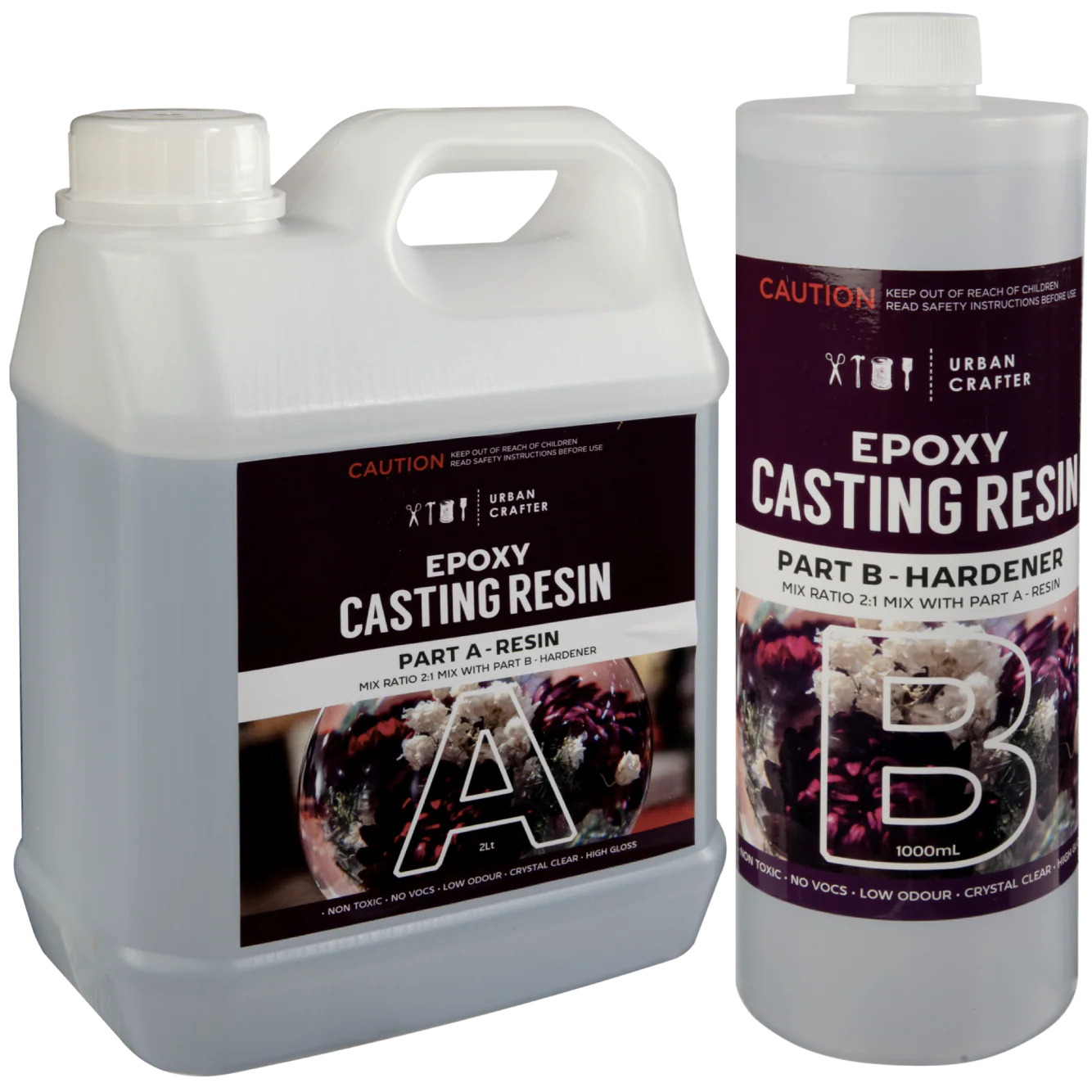 Urban Crafter Casting Resin for Moulds Kit 2:1, 3Lt (2Lt + 1Lt)