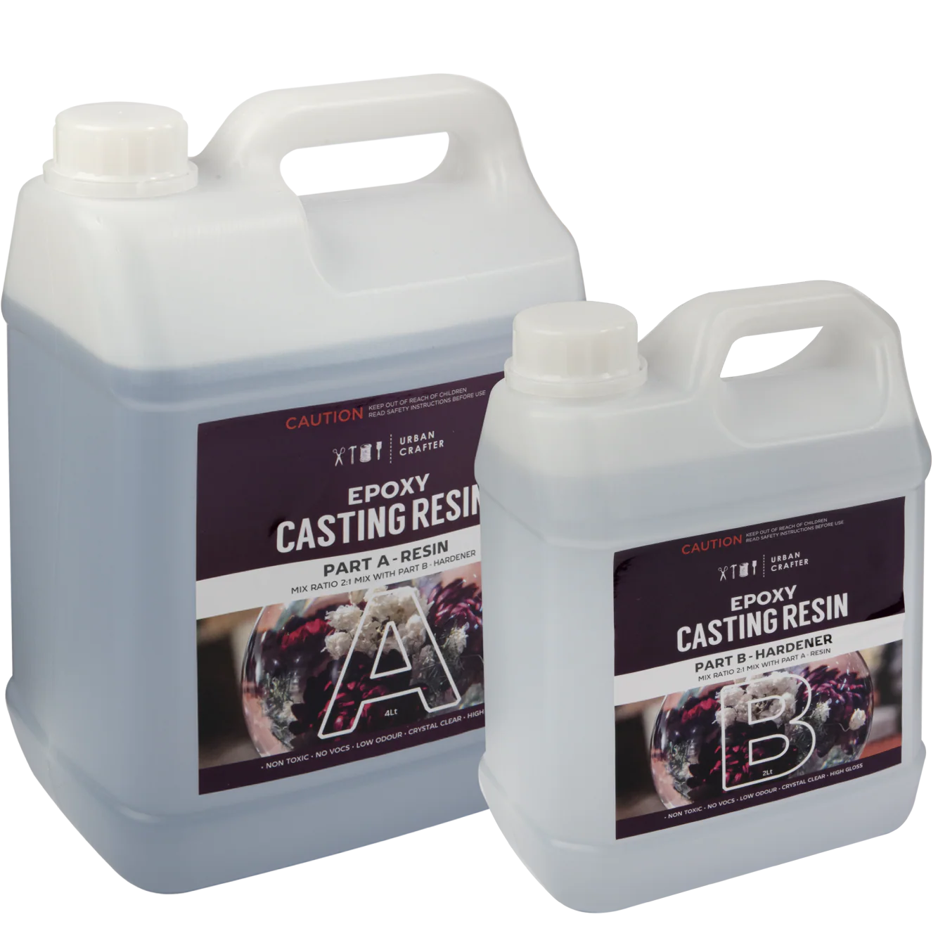 Urban Crafter Casting Resin for Moulds Kit 2:1, 6Lt (4Lt + 2Lt)