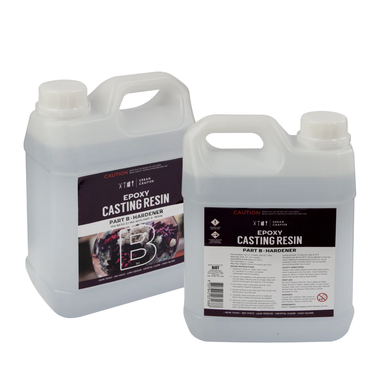 Urban Crafter Casting Resin for Moulds Kit 2:1, 6Lt (4Lt + 2Lt) - Image 2