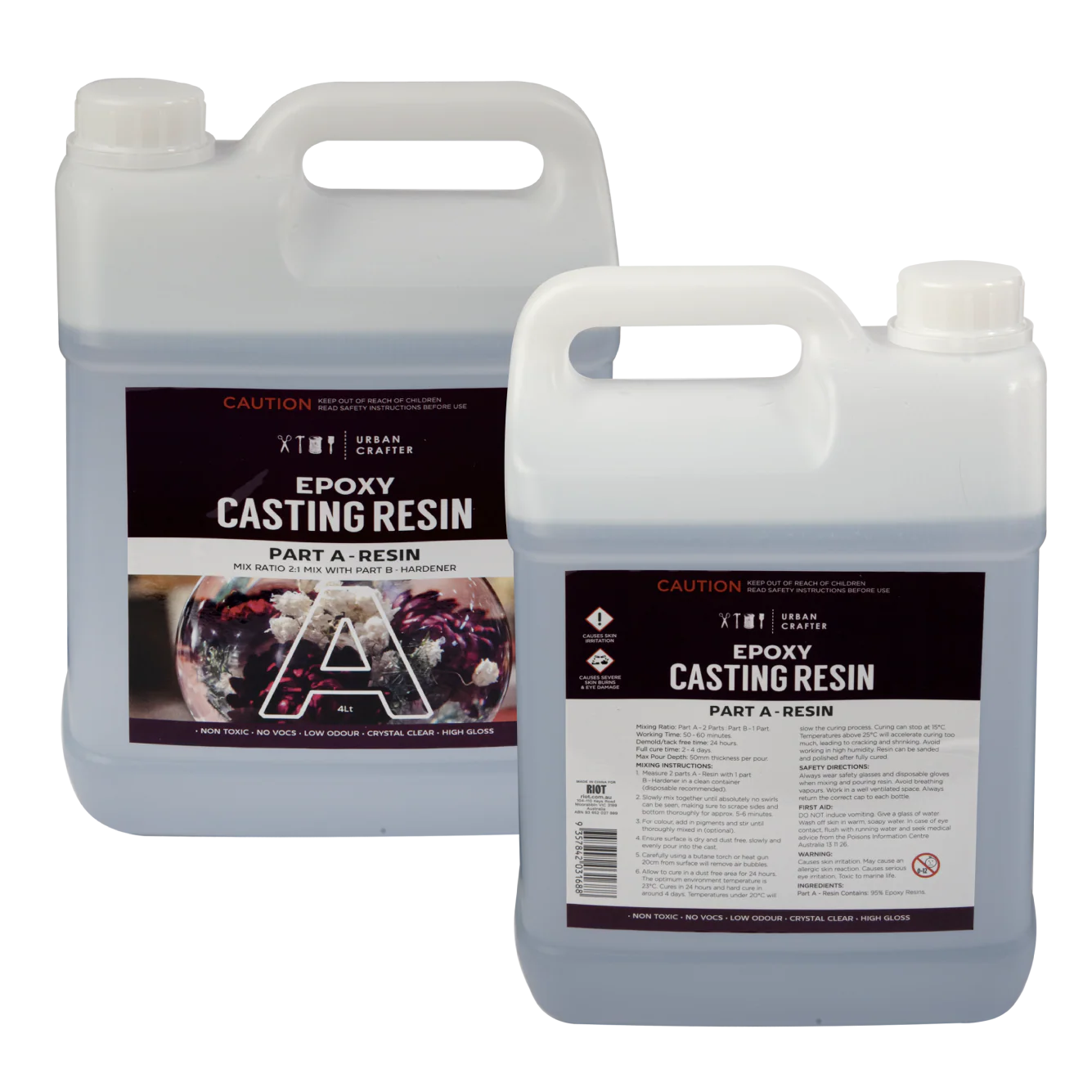Urban Crafter Casting Resin for Moulds Kit 2:1, 6Lt (4Lt + 2Lt) - Image 3