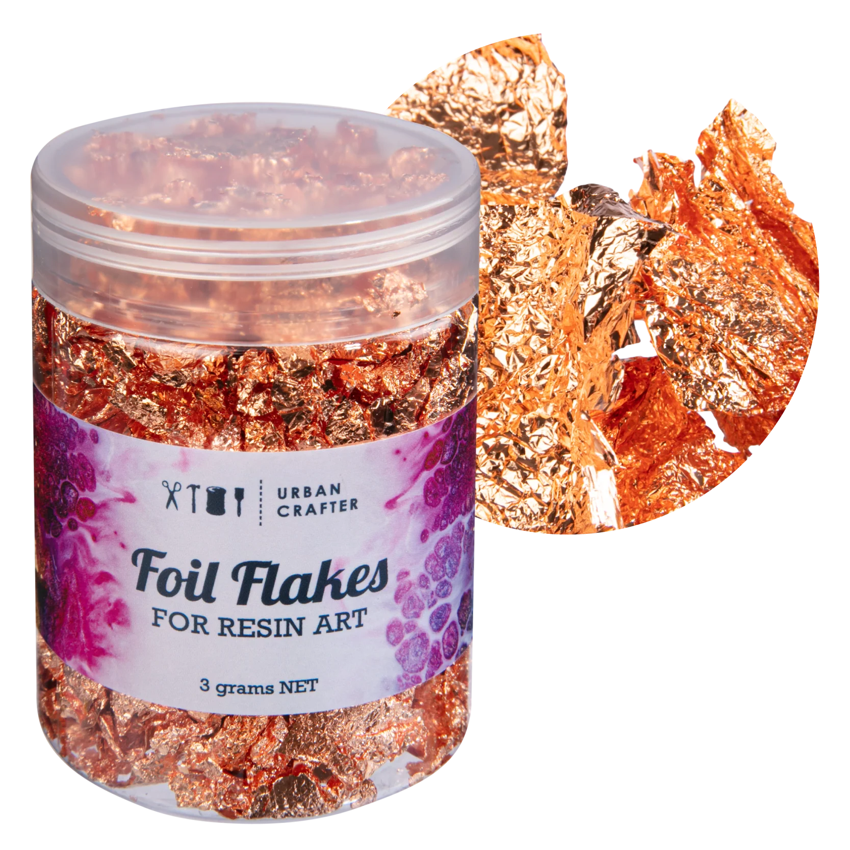 Urban Crafter Foil Flakes-Copper 3g