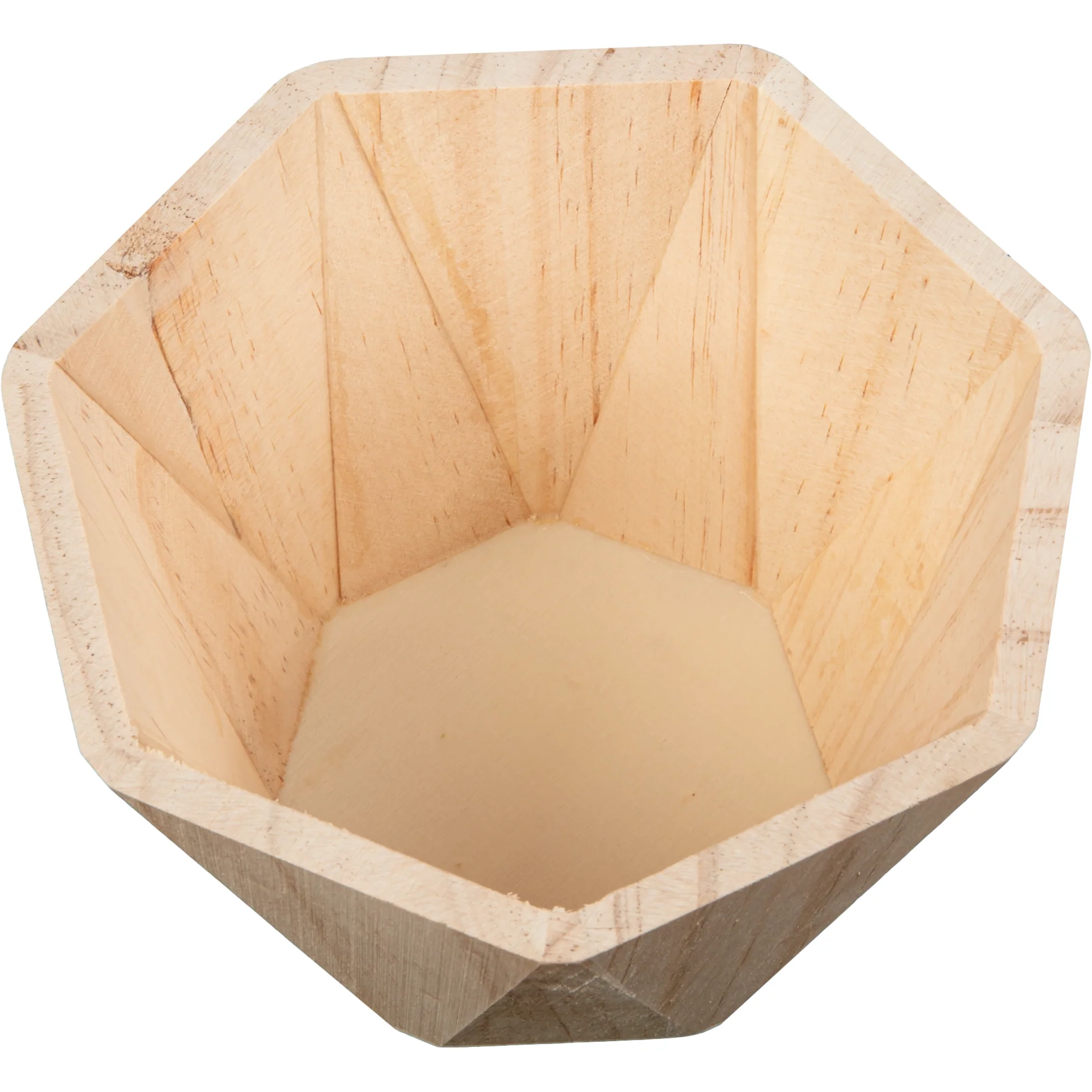 Urban Crafter Geometric Shaped Pine and Plywood Decorative Bowl 15 x 15 x 10cm - Image 4
