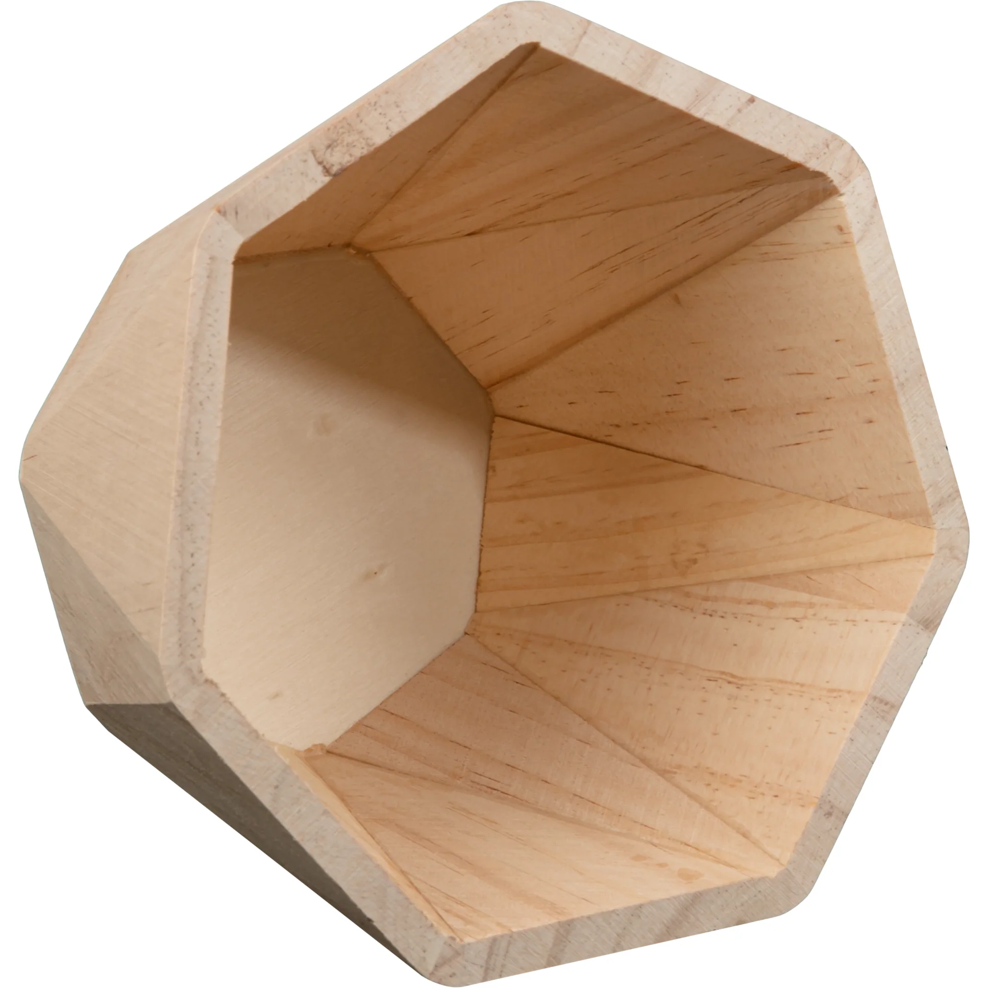 Urban Crafter Geometric Shaped Pine and Plywood Decorative Bowl 15 x 15 x 10cm - Image 6