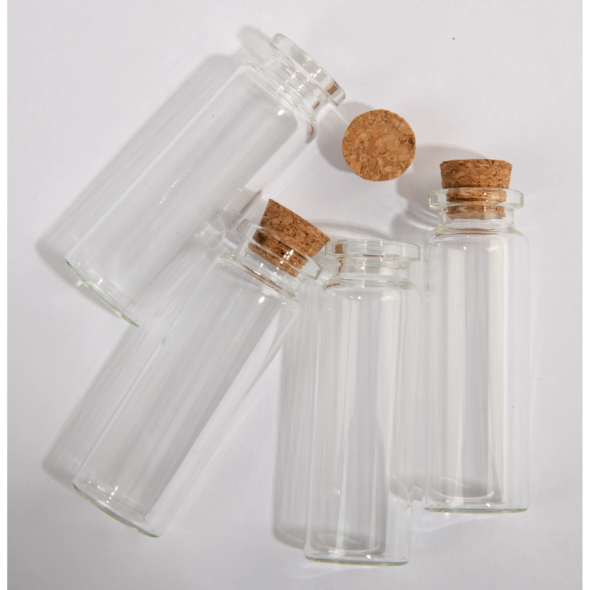 Urban Crafter Glass Bottle with Cork Stopper 22x65mm (4 Pieces) - Image 4