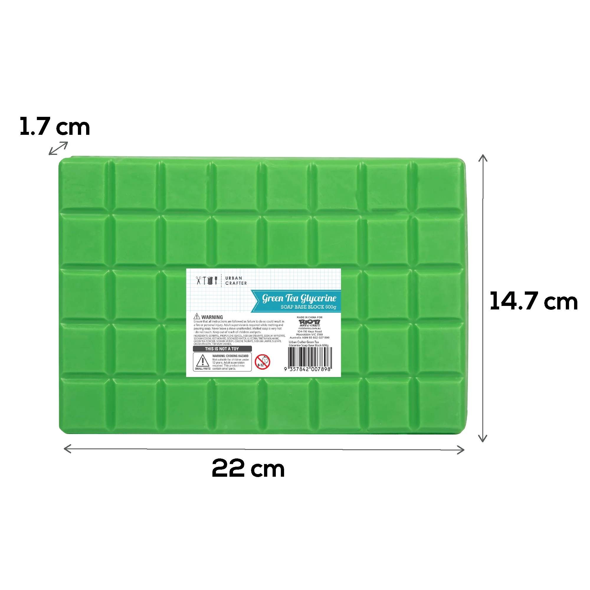 Urban Crafter Green Tea and White Glycerine Soap Base Block 600g - Image 5