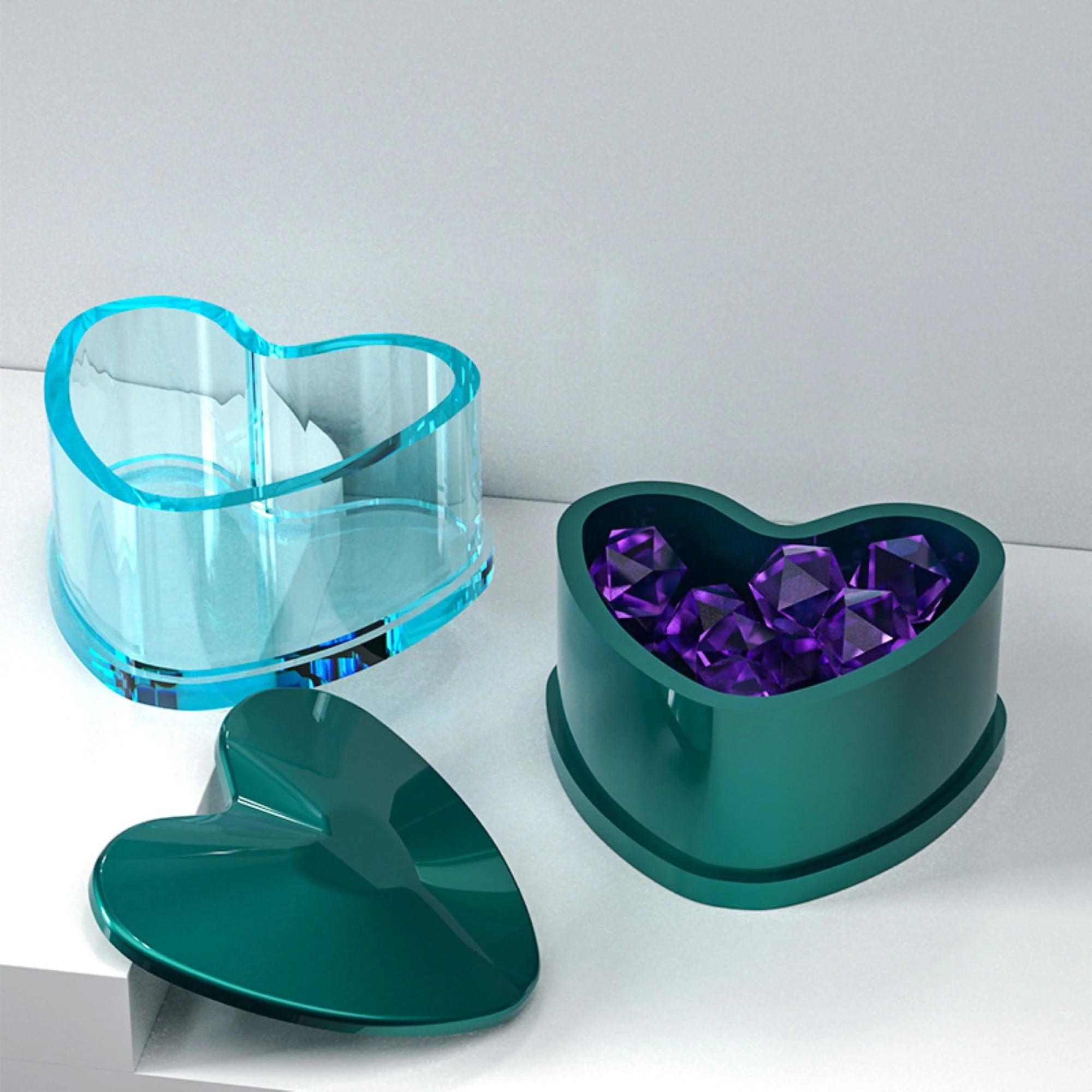Urban Crafter Heart Box  Silicone Mould 8x7.2x3.7cm - Image 2