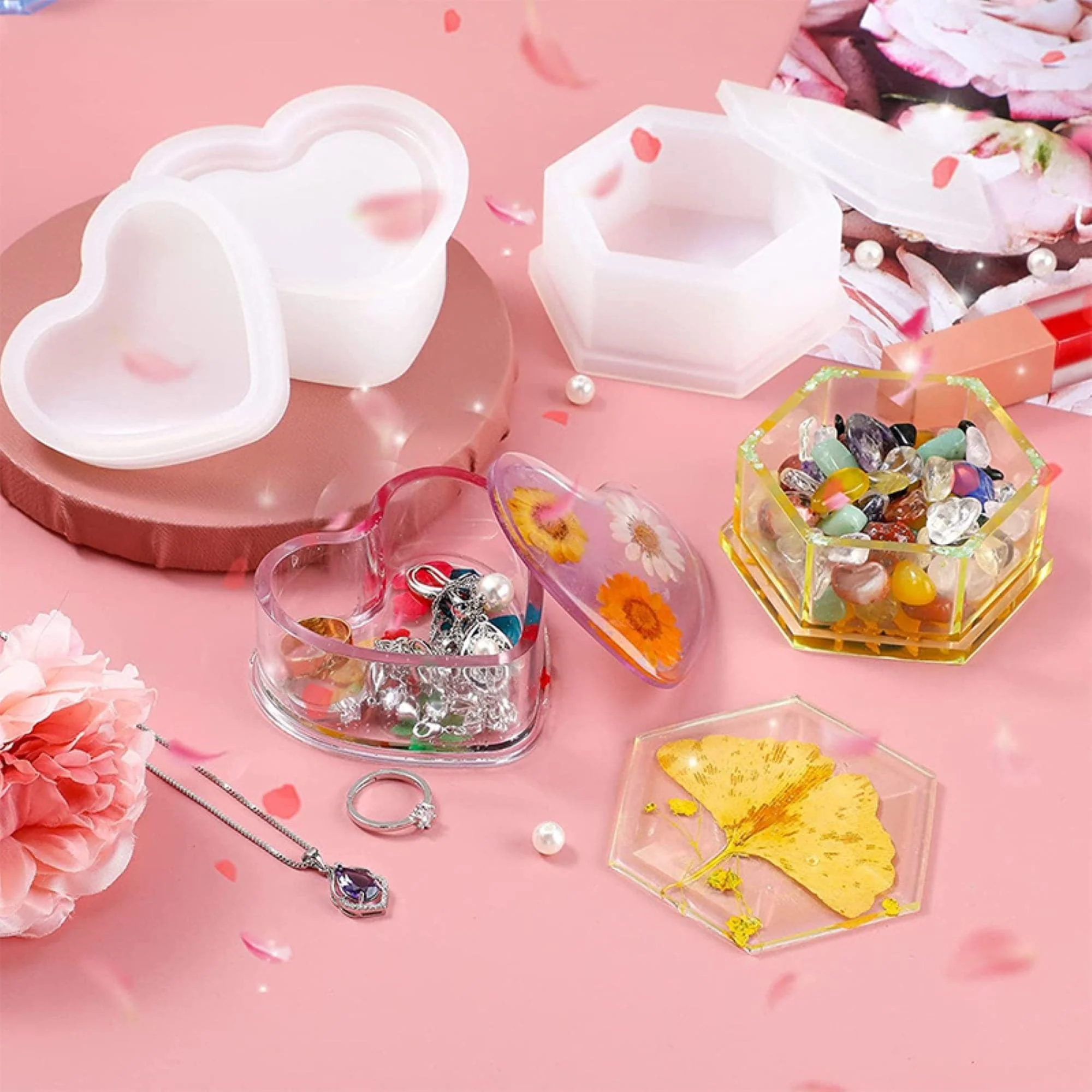 Urban Crafter Heart Box  Silicone Mould 8x7.2x3.7cm - Image 3