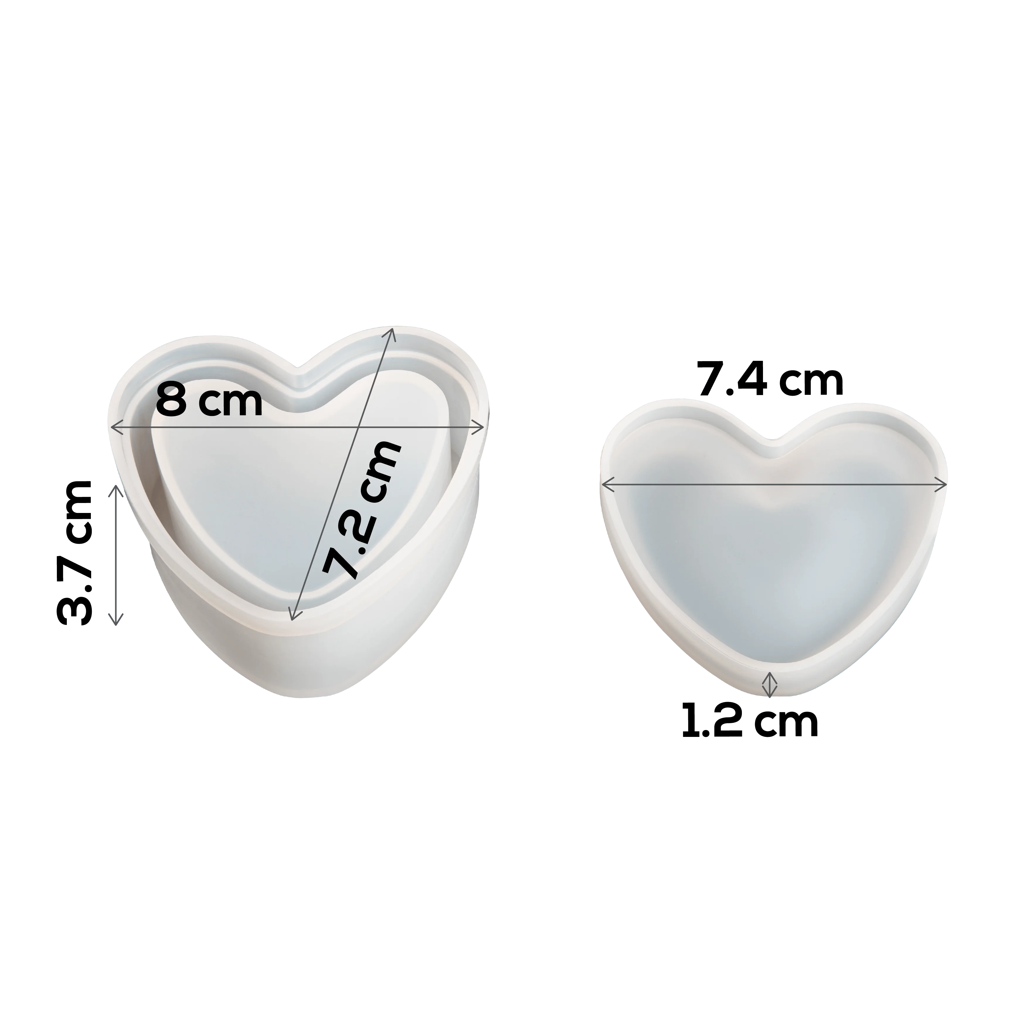 Urban Crafter Heart Box  Silicone Mould 8x7.2x3.7cm - Image 8