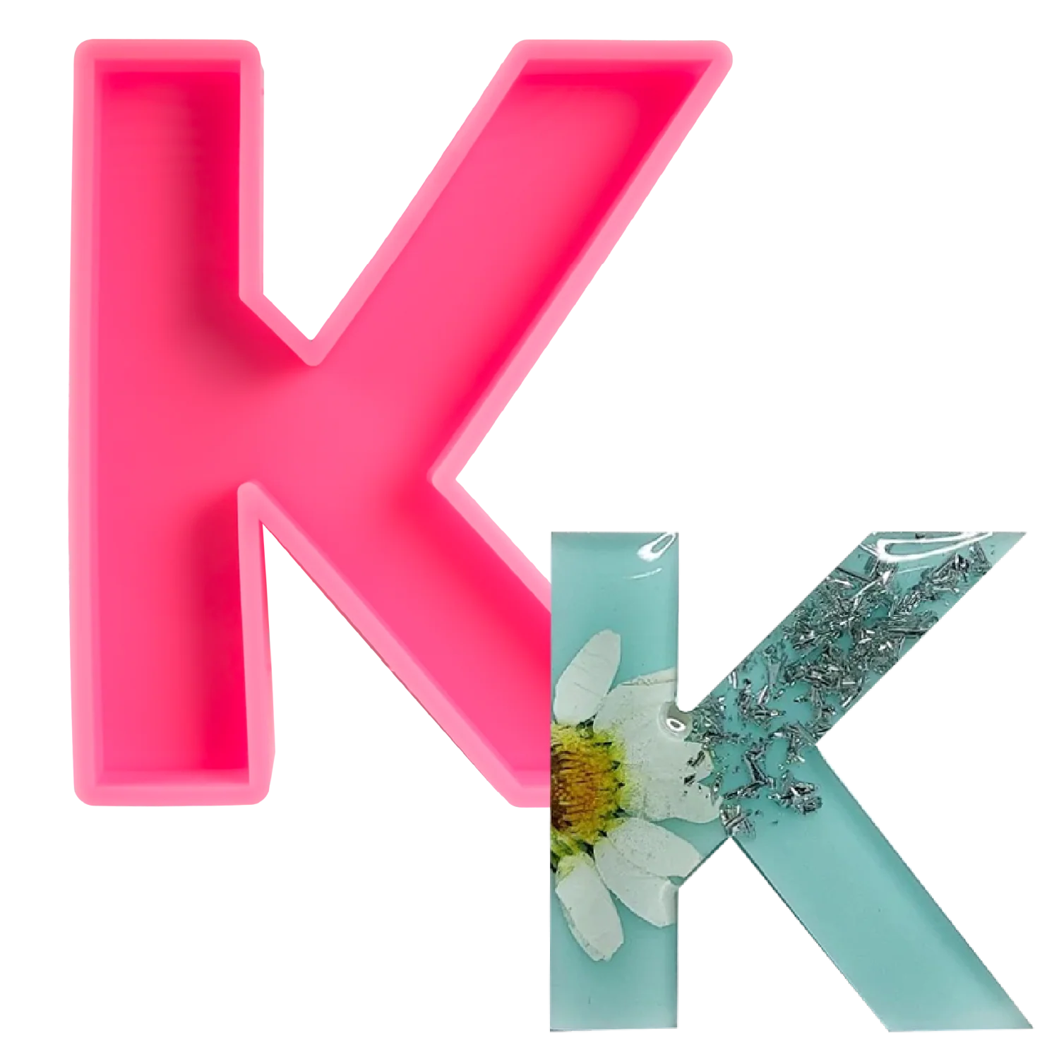 Urban Crafter - Large  Alphabet Silicone Mould  - K -Height:15.2cm