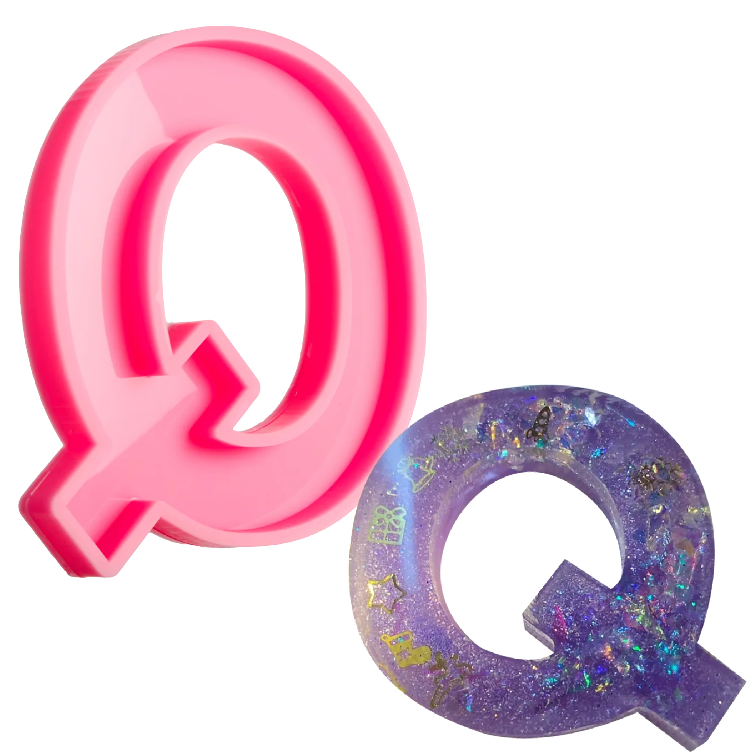 Urban Crafter - Large  Alphabet Silicone Mould  - Q -Height:15.2cm