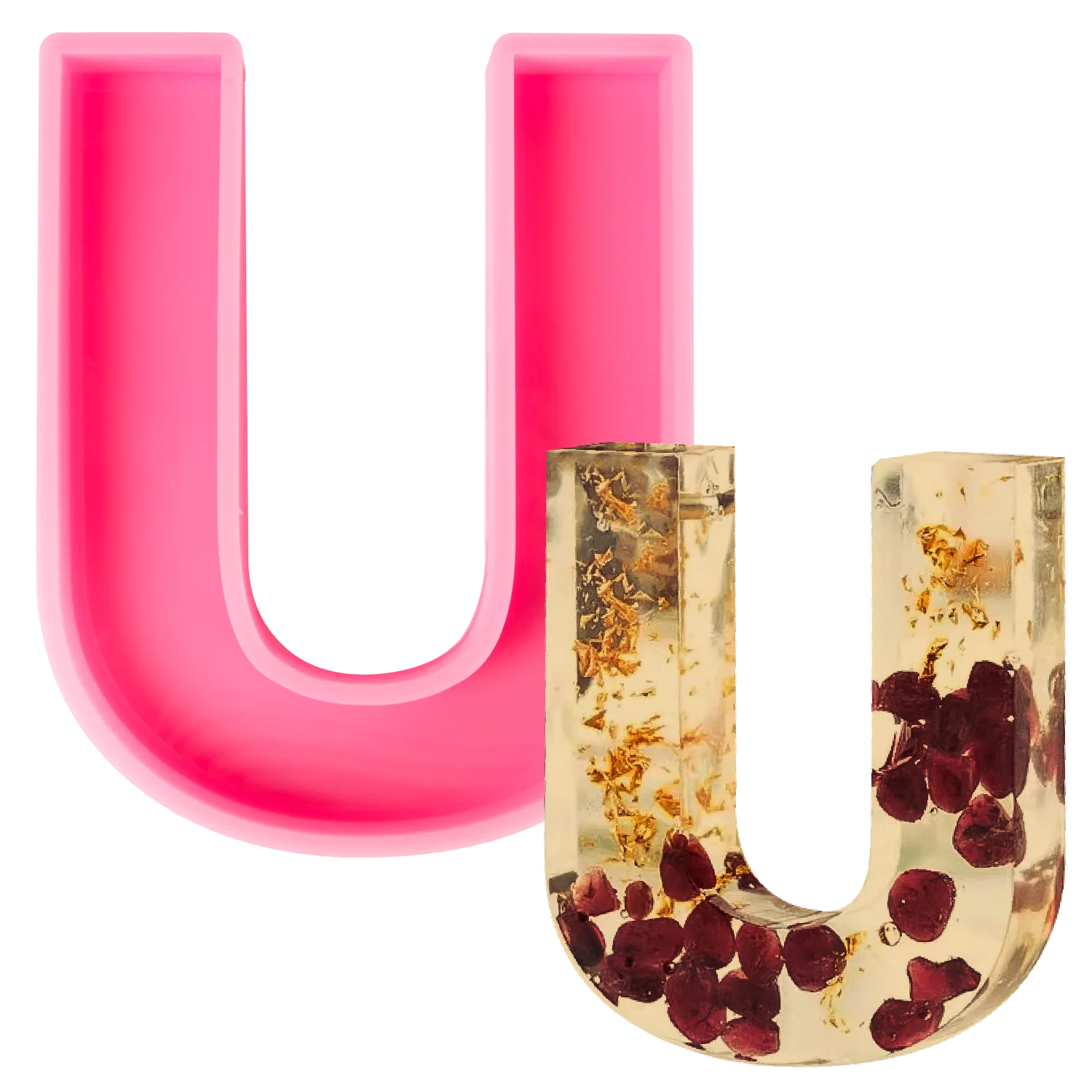 Urban Crafter - Large  Alphabet Silicone Mould  - U -Height:15.2cm