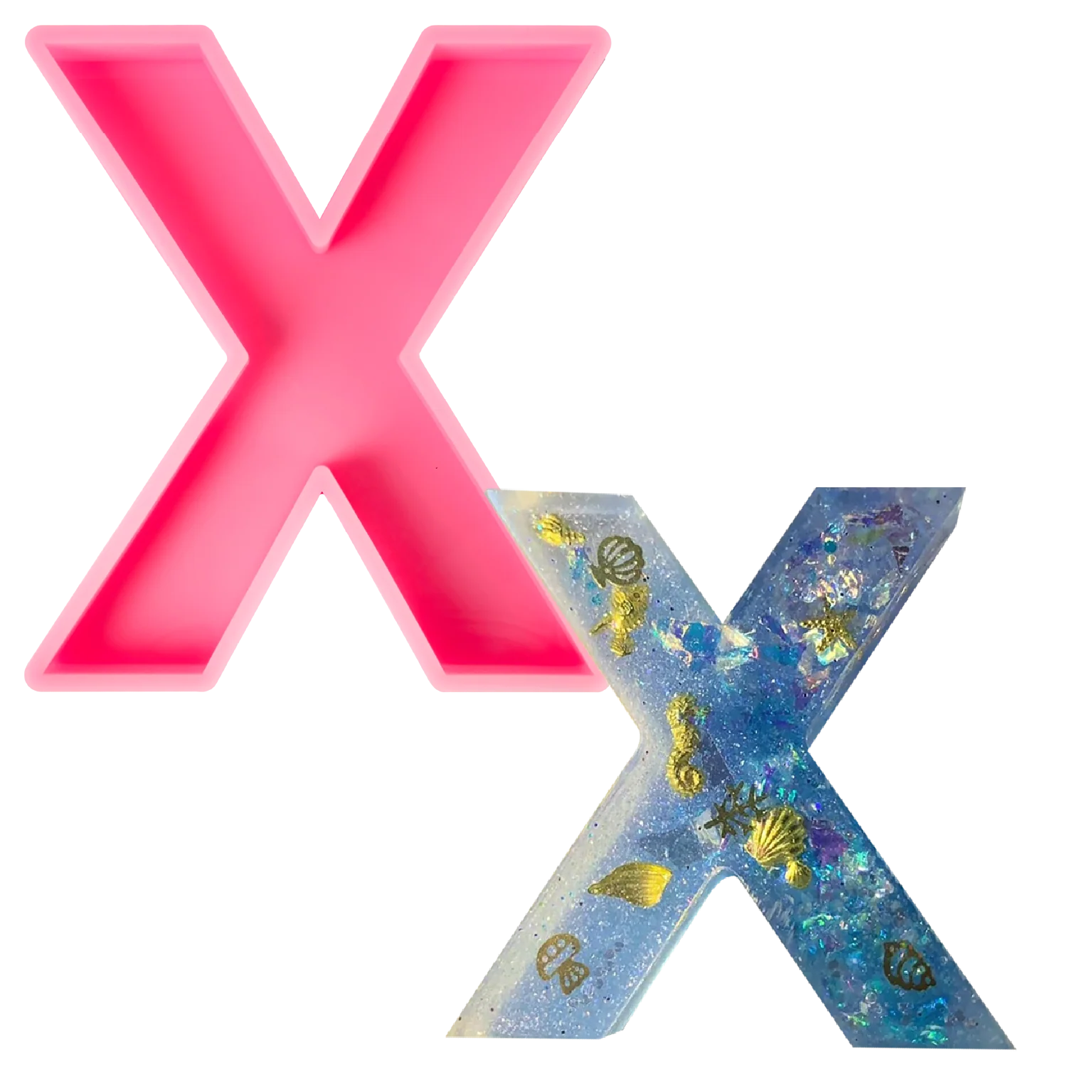 Urban Crafter - Large  Alphabet Silicone Mould  - X -Height:15.2cm