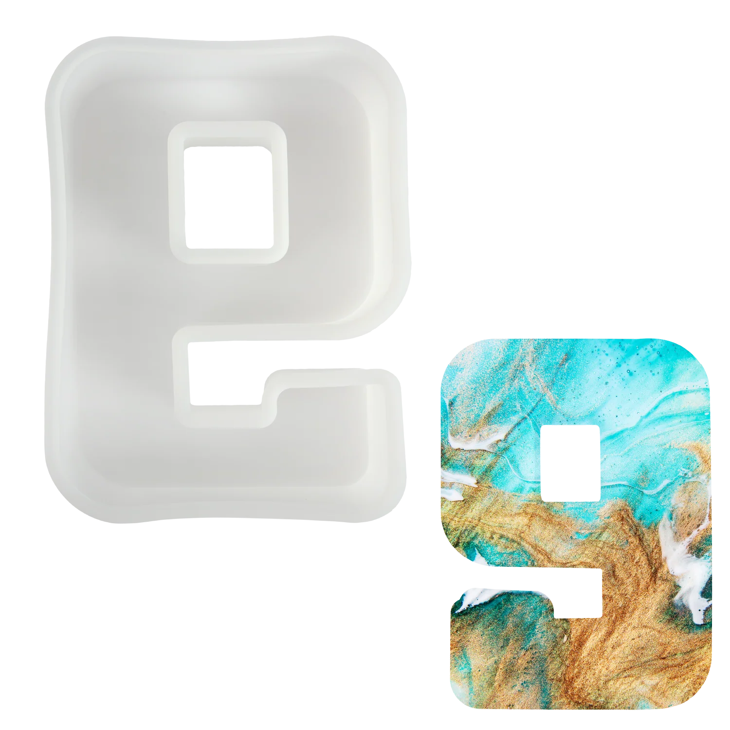 Urban Crafter - Large Number Silicone Mould  - 9 - 16.3x11.8cm
