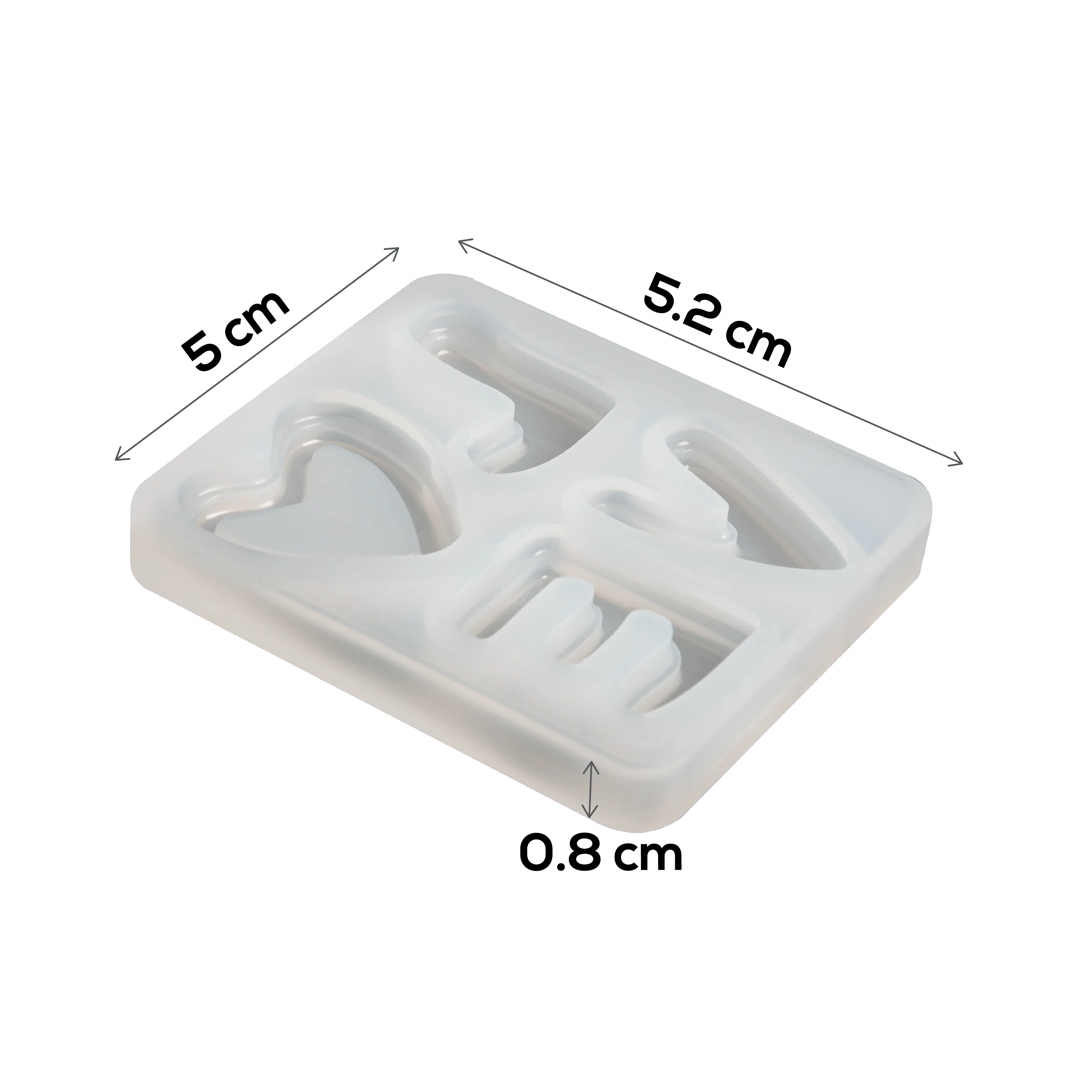 Urban Crafter LOVE Silicone Mould 5.8x5x0.8cm - Image 8