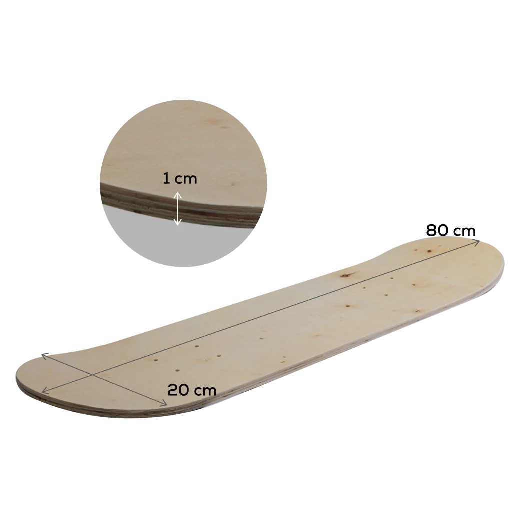 Urban Crafter Maple Skateboard Deck 800mm x 200mm x 10mm thick - Image 2