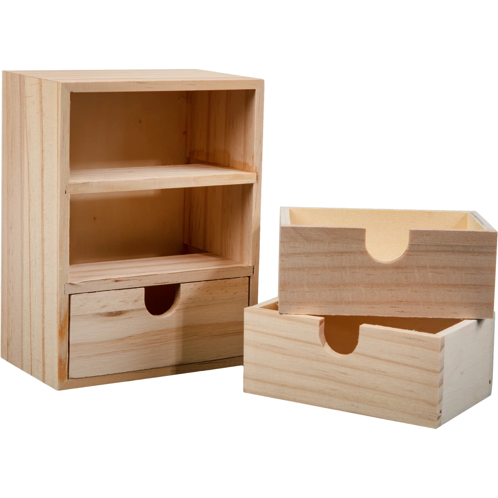 Urban Crafter Plywood and Pine Three Drawer Storage Box 11 x 17 x 14.5cm - Image 6