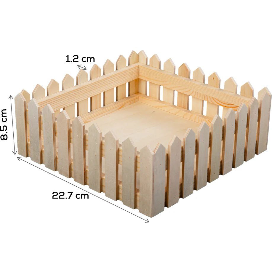 Urban Crafter Plywood Fence Storage Box 22.7 x 22.7 x 8.5cm - Image 4