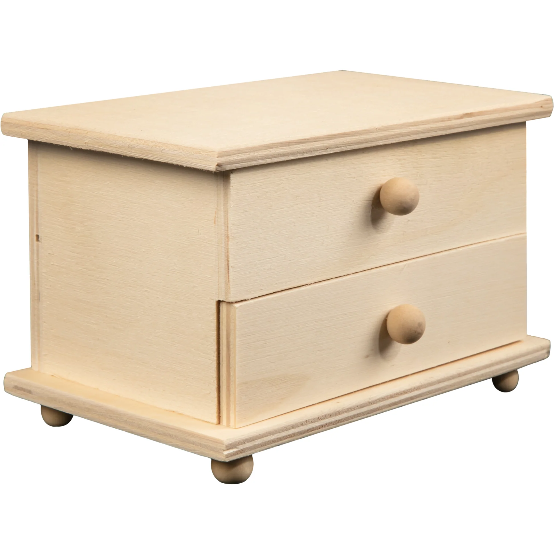 Urban Crafter Plywood Jewellery Box with Flip Open Lid and Single Drawer 15 x 9.5 x 10cm