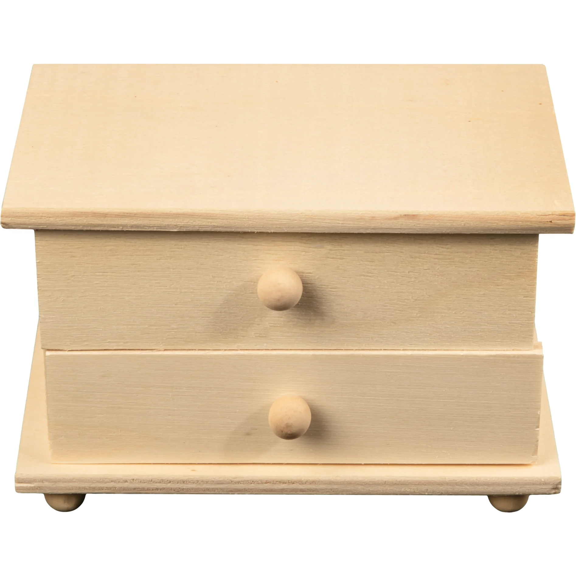 Urban Crafter Plywood Jewellery Box with Flip Open Lid and Single Drawer 15 x 9.5 x 10cm - Image 3
