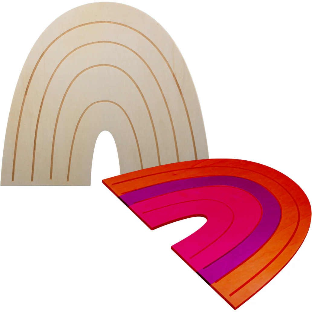 Urban Crafter Plywood Rainbow Panel 25 x 29 x 0.6cm