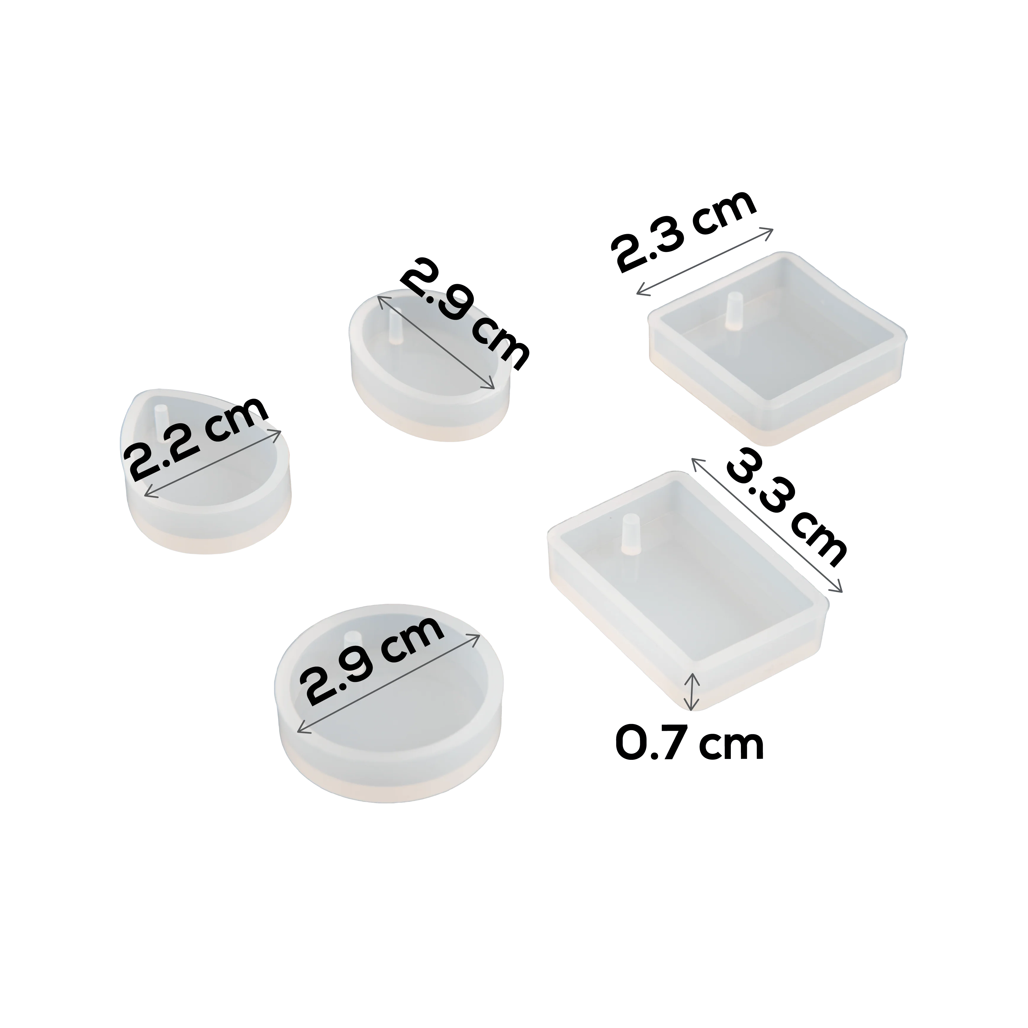 Urban Crafter Regular Pendants Moulds (5 Piece) - Image 4