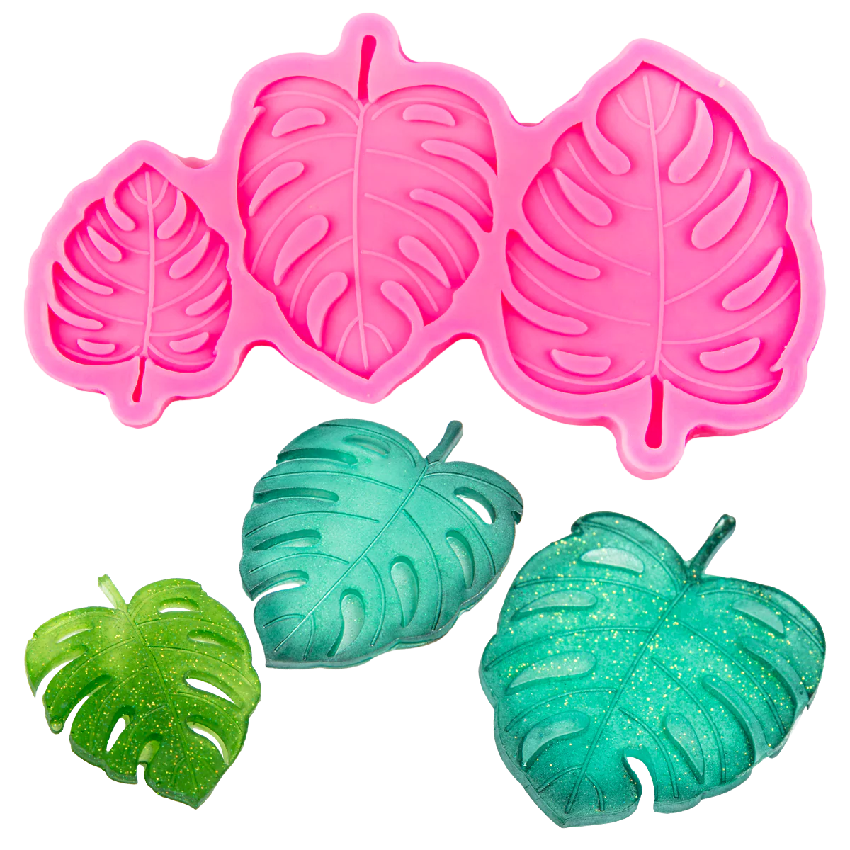 Urban Crafter Resin Mould 3 Monstera Leaves