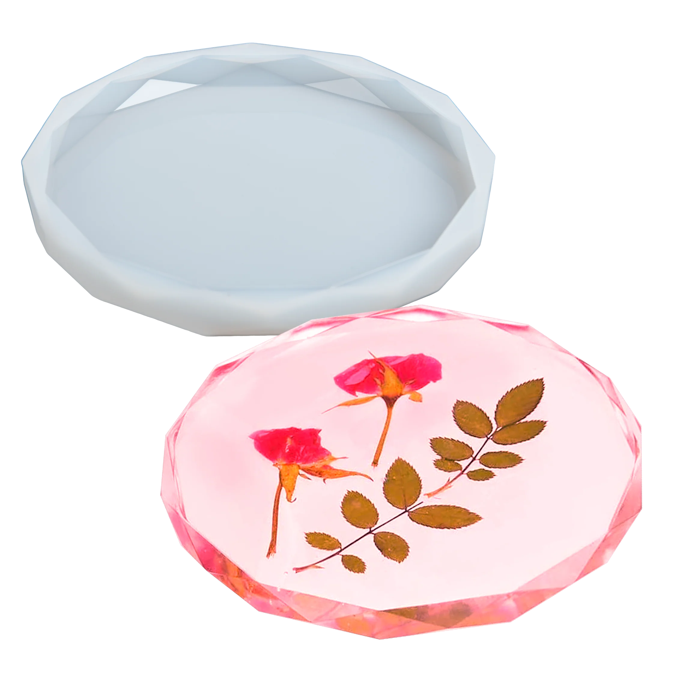Urban Crafter Silicone Coaster Mould-Diamond Round, Large