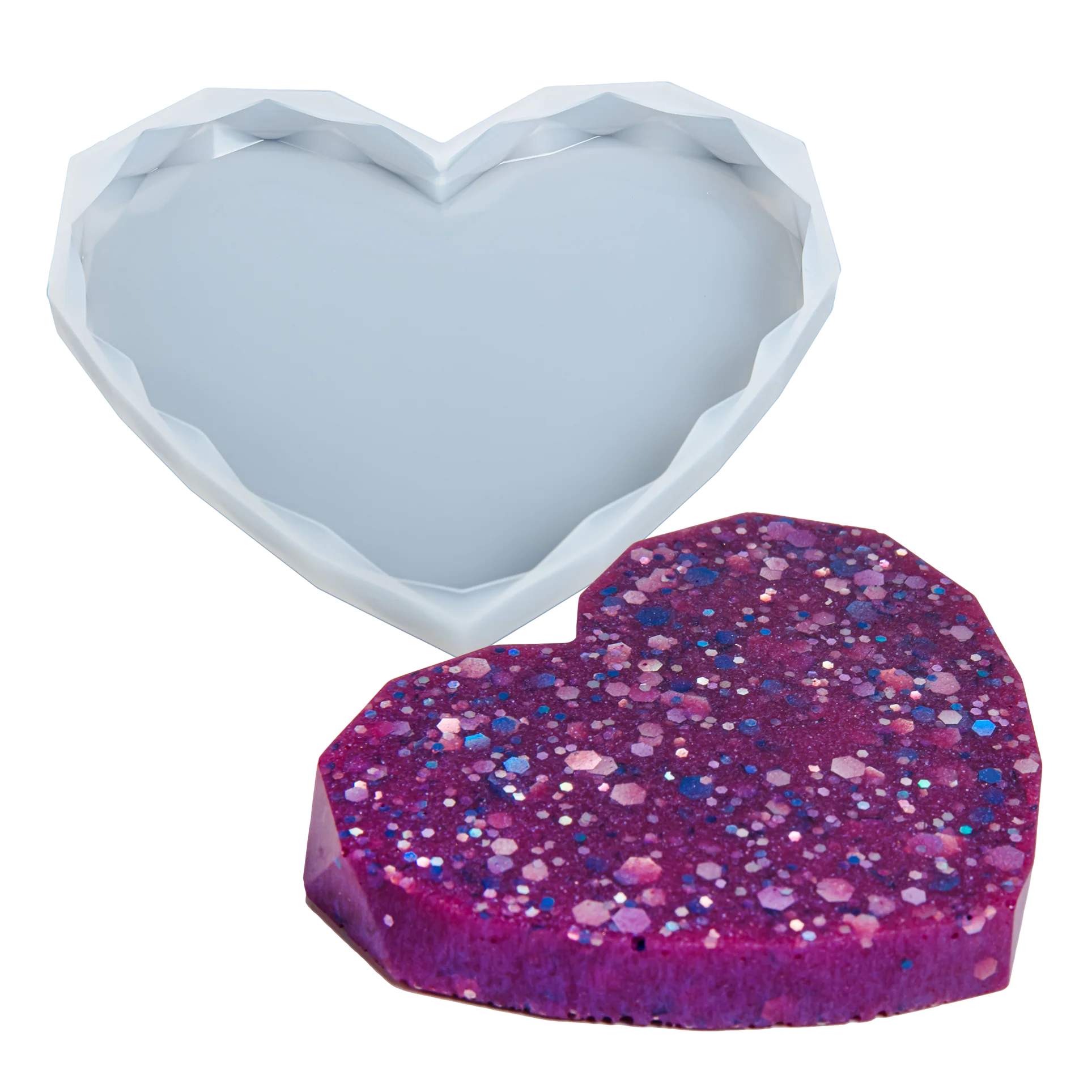Urban Crafter Silicone Mould-Diamond Heart, Large