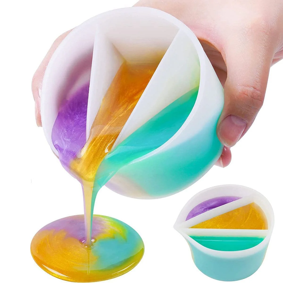 Urban Crafter Silicone Pouring  Split Cup - 3 Sections