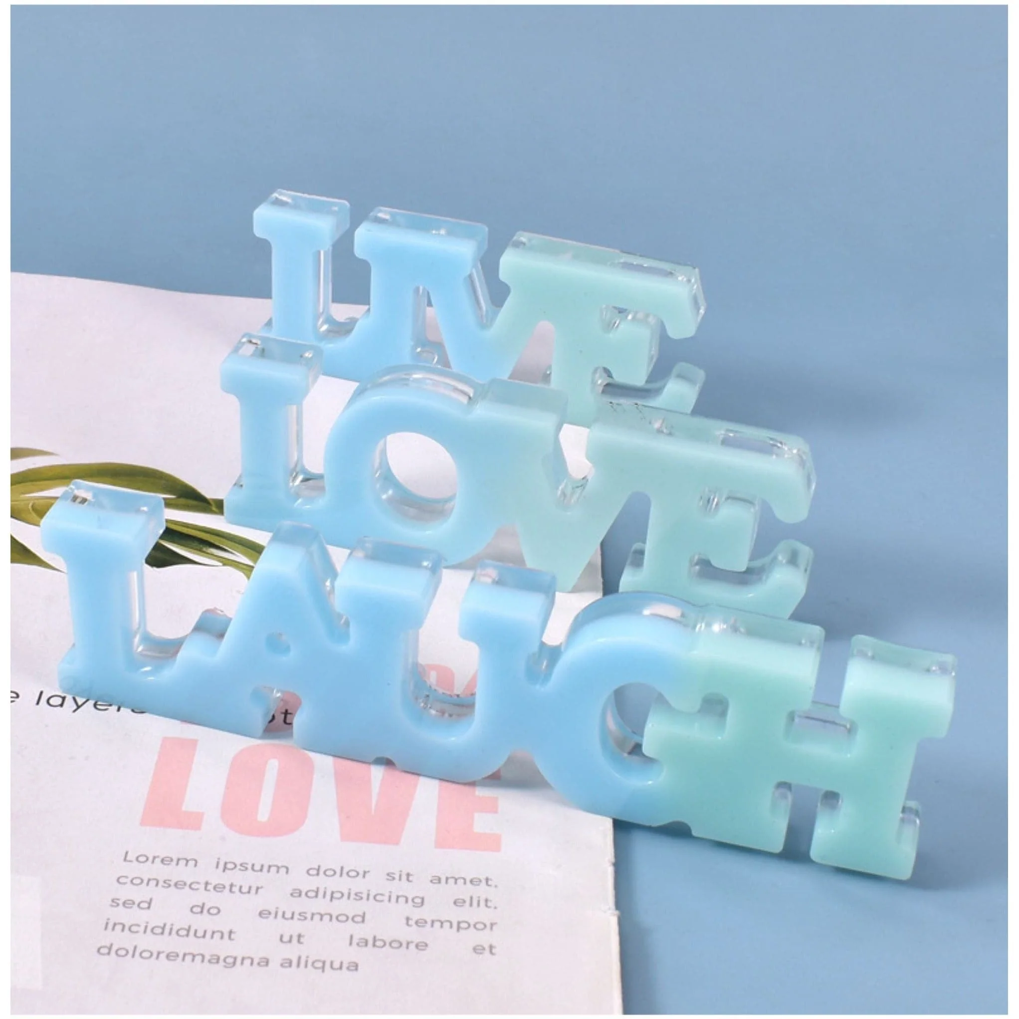 Urban Crafter Silicone words Mould 16x13x13.5cm - Live Love Laugh - Image 3