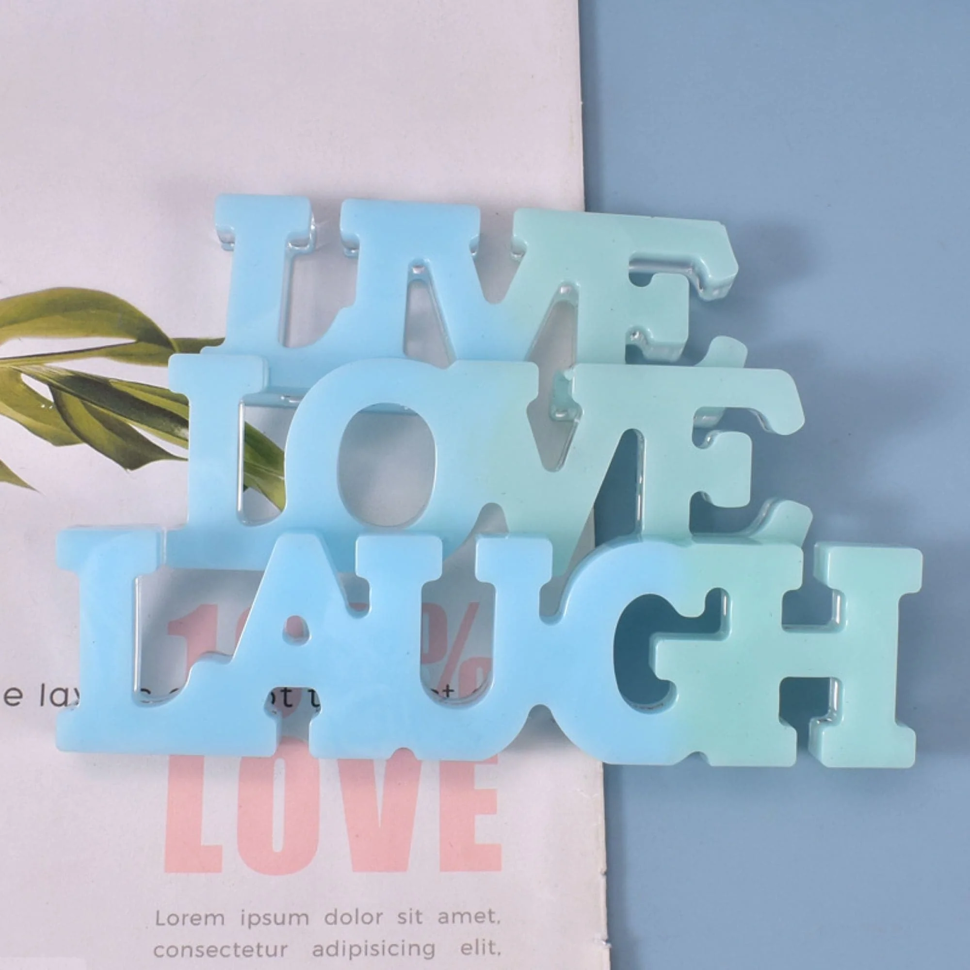 Urban Crafter Silicone words Mould 16x13x13.5cm - Live Love Laugh - Image 4