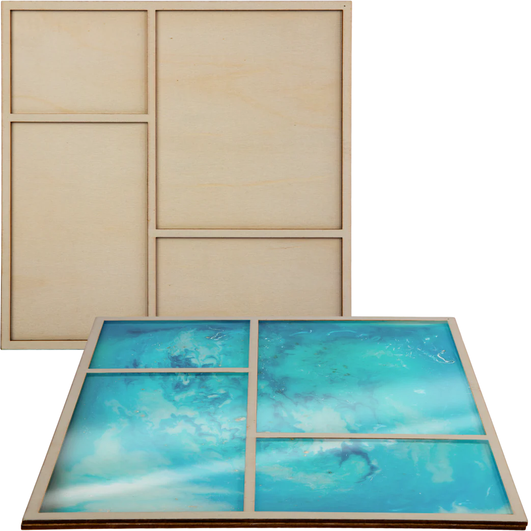 Urban Crafter Square Plywood Panel for Resin Art 25 x 25 x 0.6cm