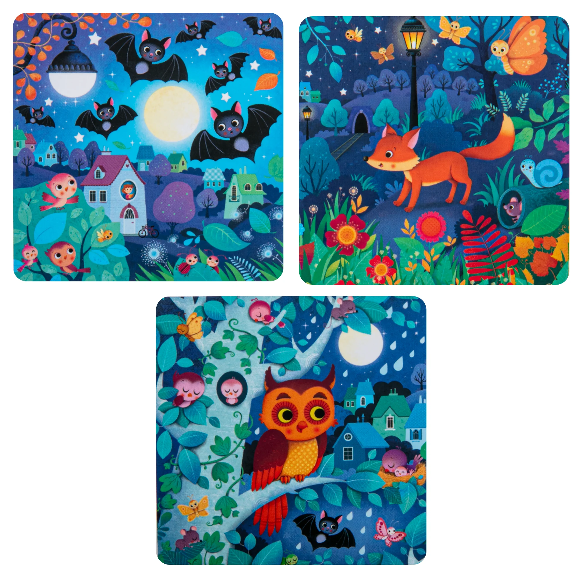 Usborne Book & 3 Jigsaw Puzzles - Night time - Image 4