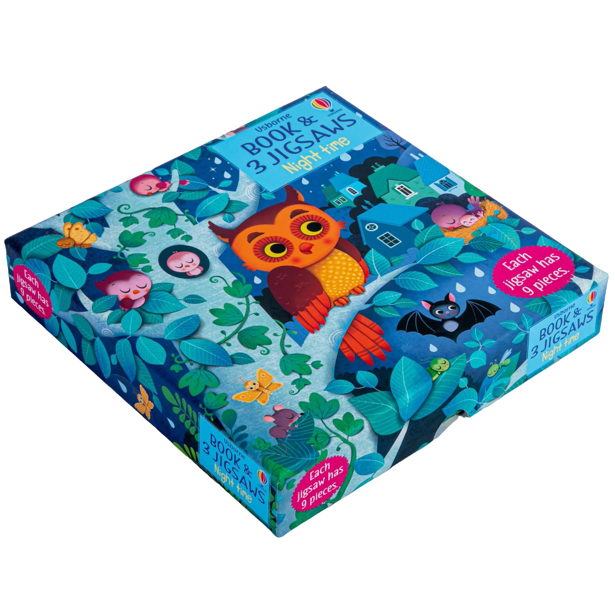 Usborne Book & 3 Jigsaw Puzzles - Night time - Image 5