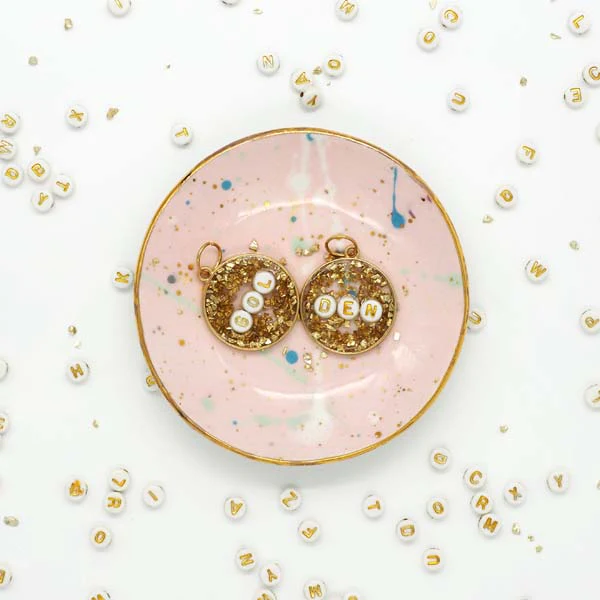 UV Resin Bezel Frame circle gold - Image 3