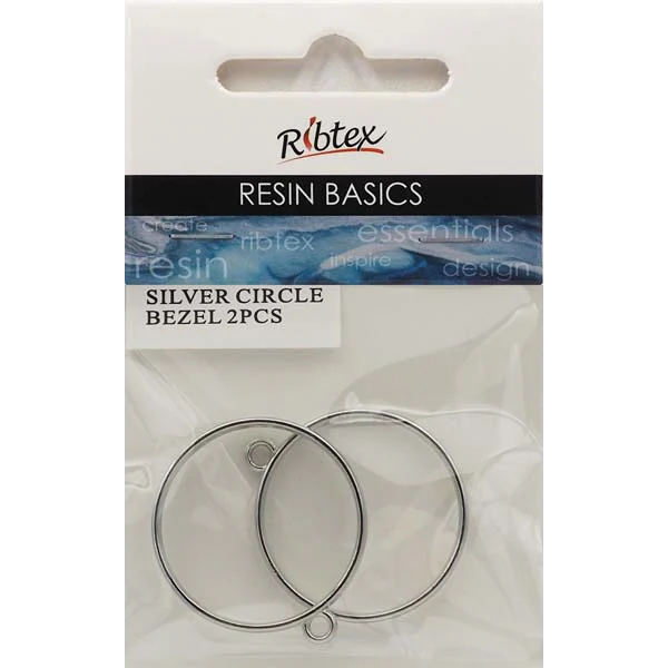 UV Resin Bezel Frame circle silver