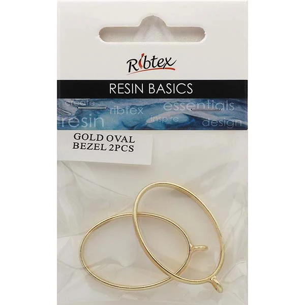 UV Resin Bezel Frame oval gold