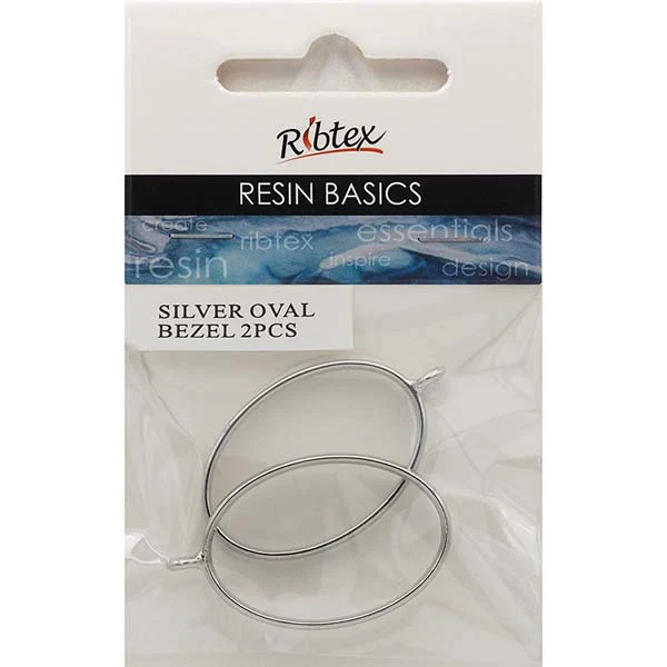 UV Resin Bezel Frame oval silver